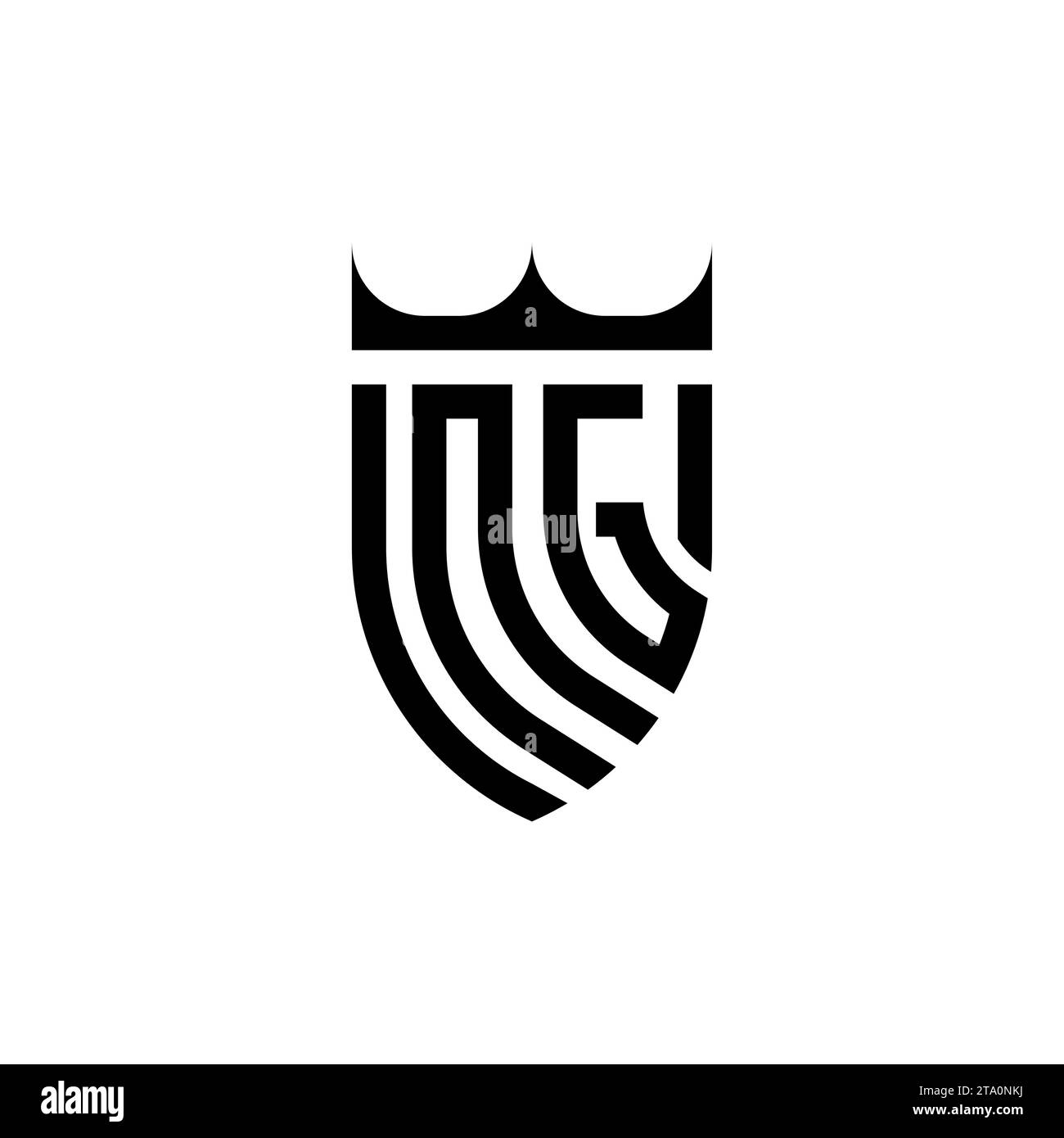 Lettres initiales de logo de NG Luxury dans la conception professionnelle de haute qualité qui imprimera bien Illustration de Vecteur