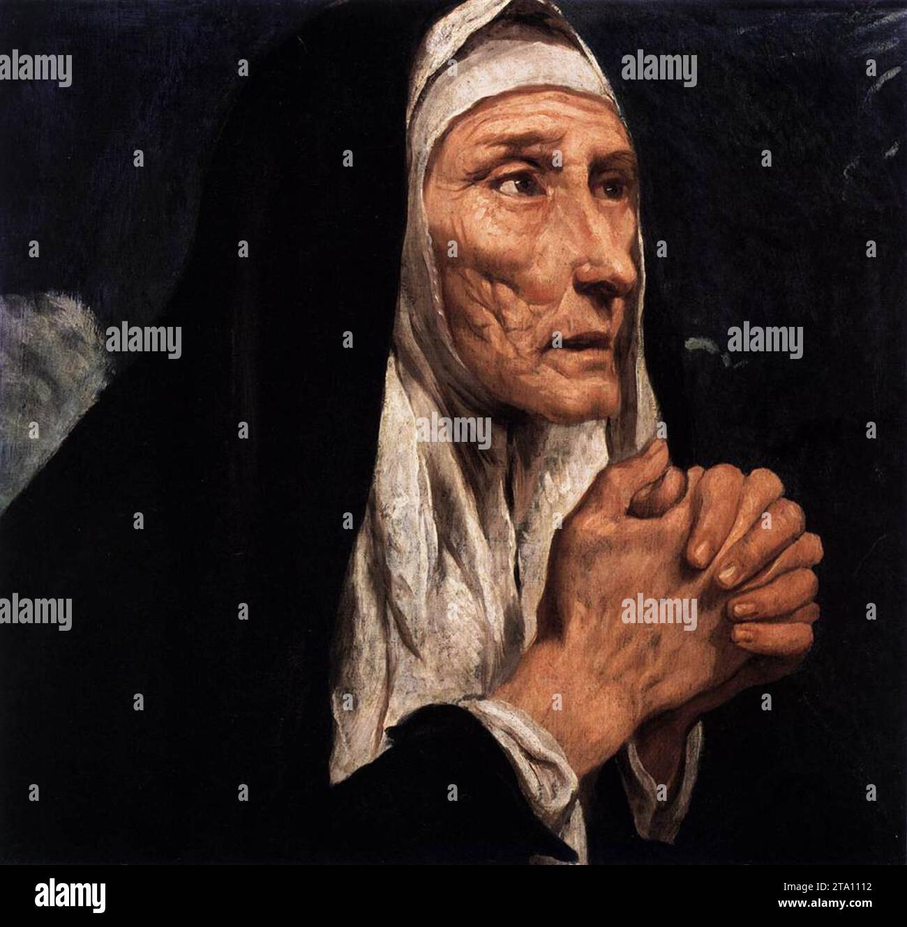 St Monica 1616 de Luis Tristan Banque D'Images