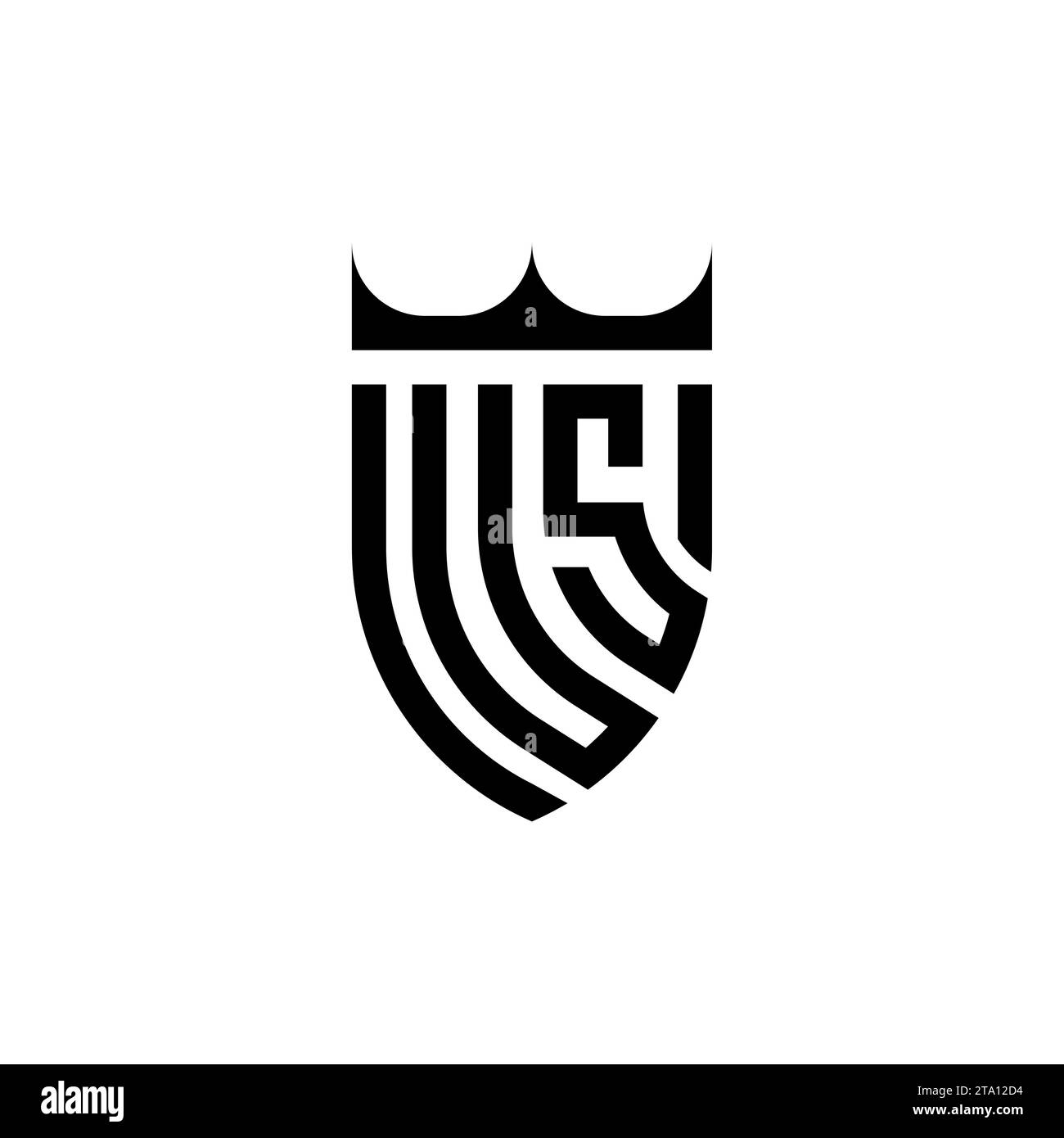 Lettres initiales de logo de luxe US dans la conception professionnelle de haute qualité qui imprimera bien Illustration de Vecteur