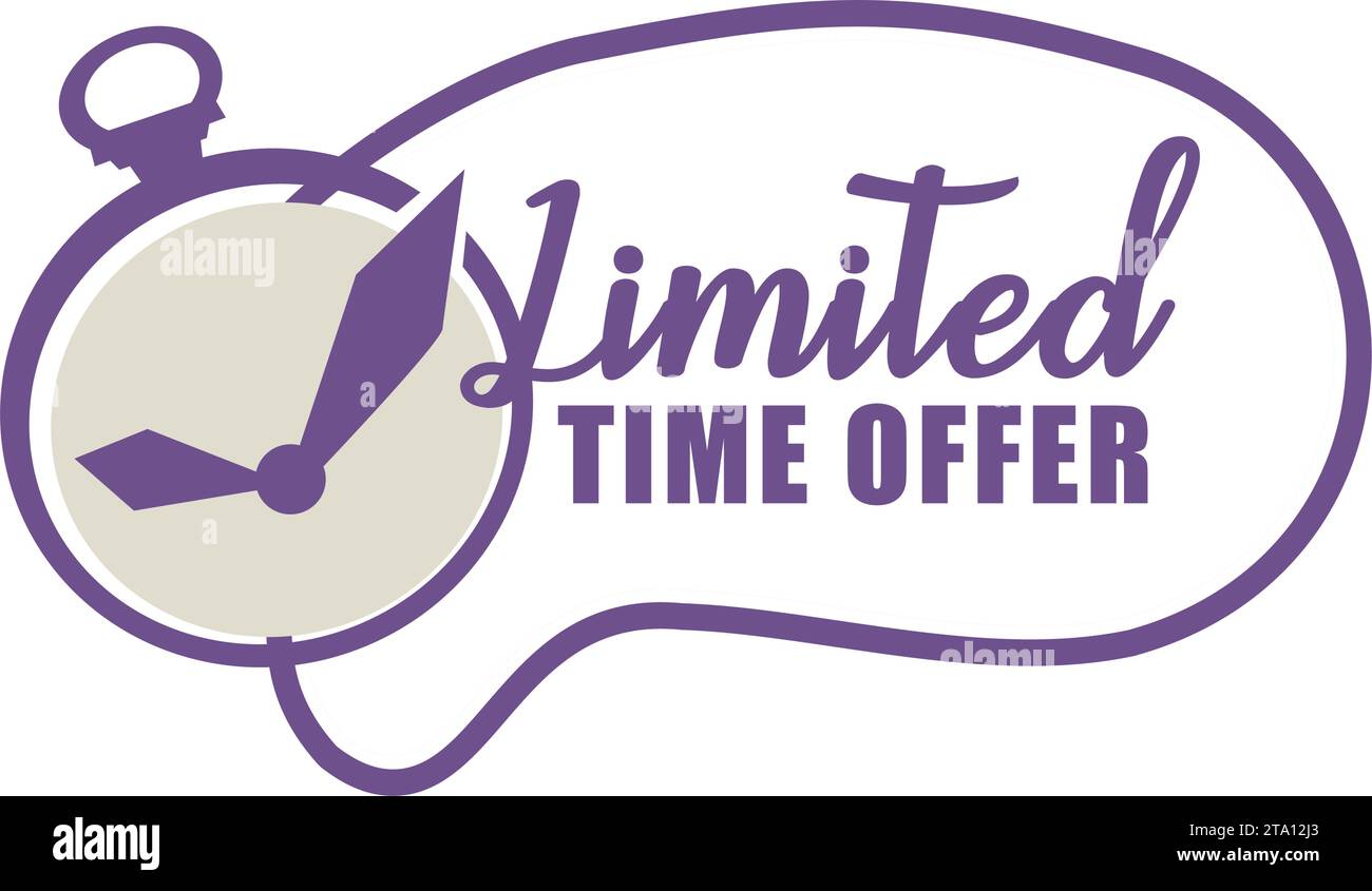 Offre limitée dans le temps, vente et réductions en boutique Illustration de Vecteur
