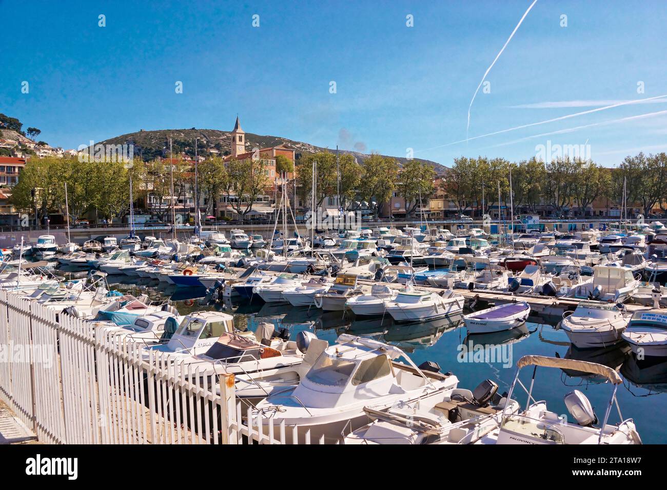 Série de photographies sur le petit port de pêche de l’Estaque, un quartier du nord de Marseille Banque D'Images