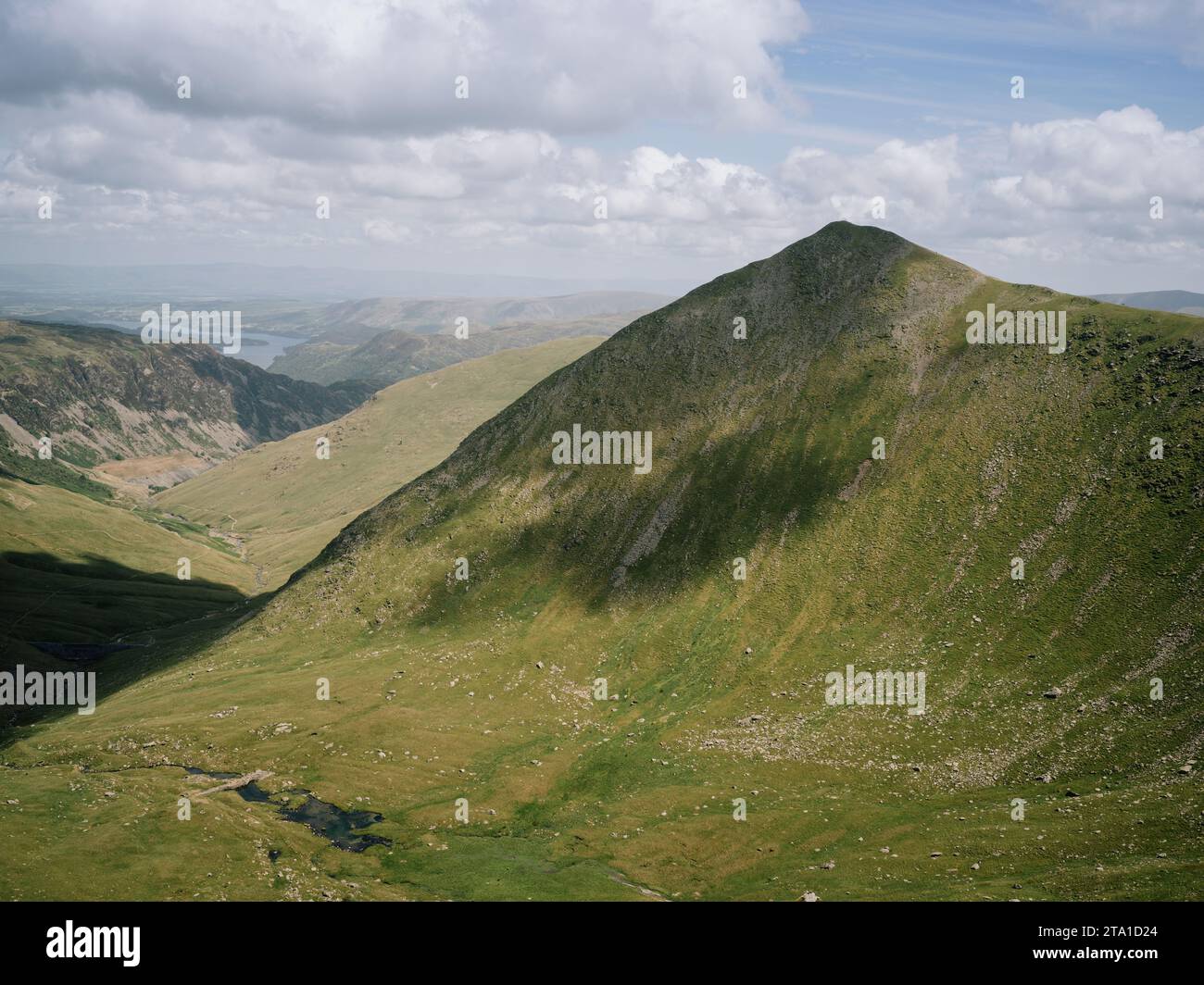 Catstye Cam, partie du massif Helvellyn dans les Fells de l'est, Lake District National Park, Cumbria Banque D'Images