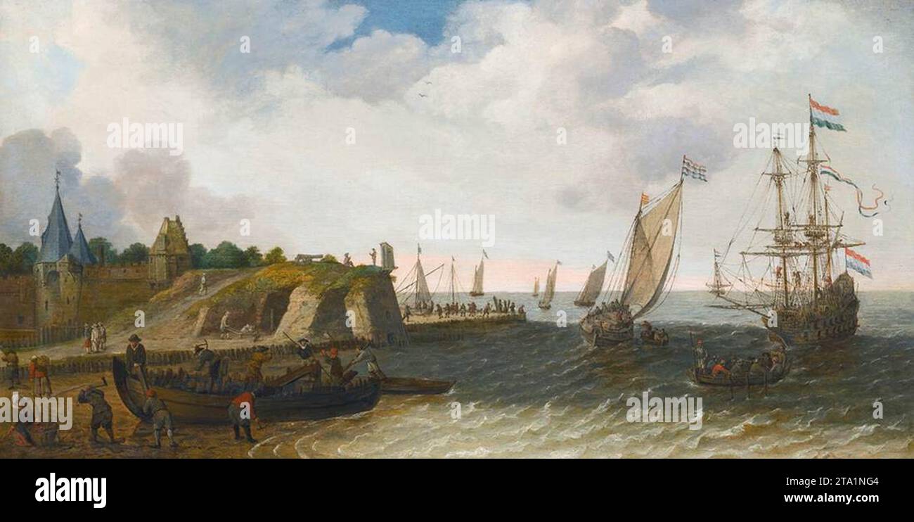 Scène côtière - par Adam Willaerts Banque D'Images