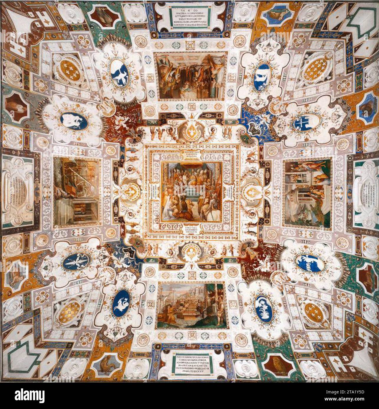 Vue du plafond 1562-63 par Taddeo Zuccaro Banque D'Images