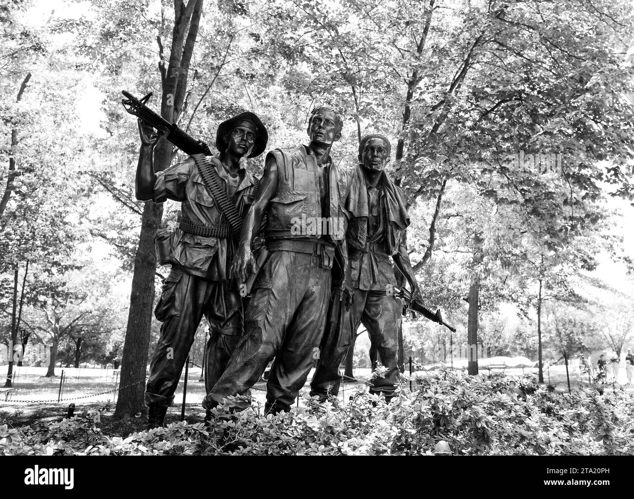 Washington, DC - 01 juin 2018 : les trois soldats au Vietnam Veterans Memorial, à Washington. Banque D'Images