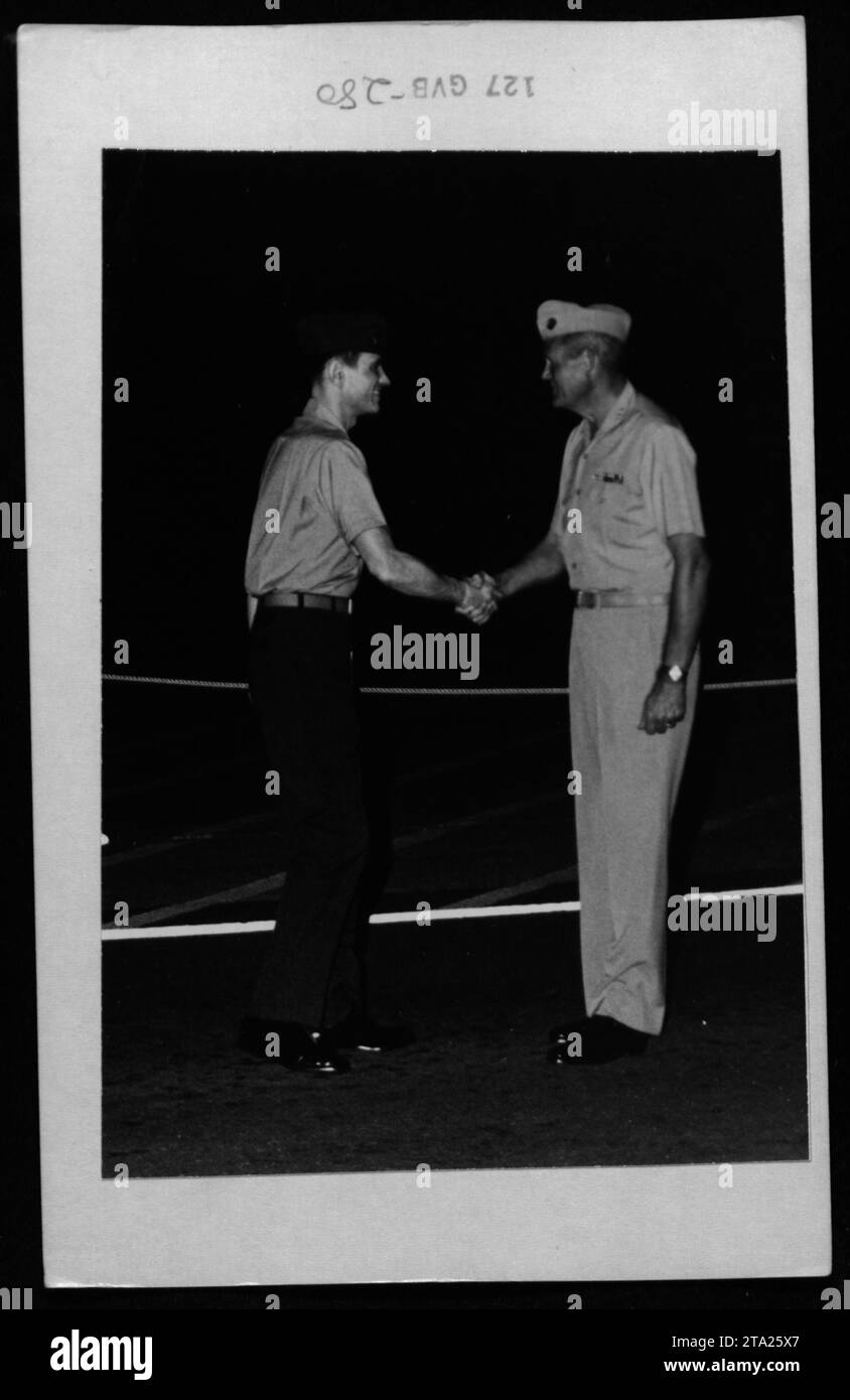 Les Marines AMÉRICAINS rentrent chez eux après avoir été rapatriés du Vietnam lors de l'opération Homecoming le 16 février 1973. Banque D'Images