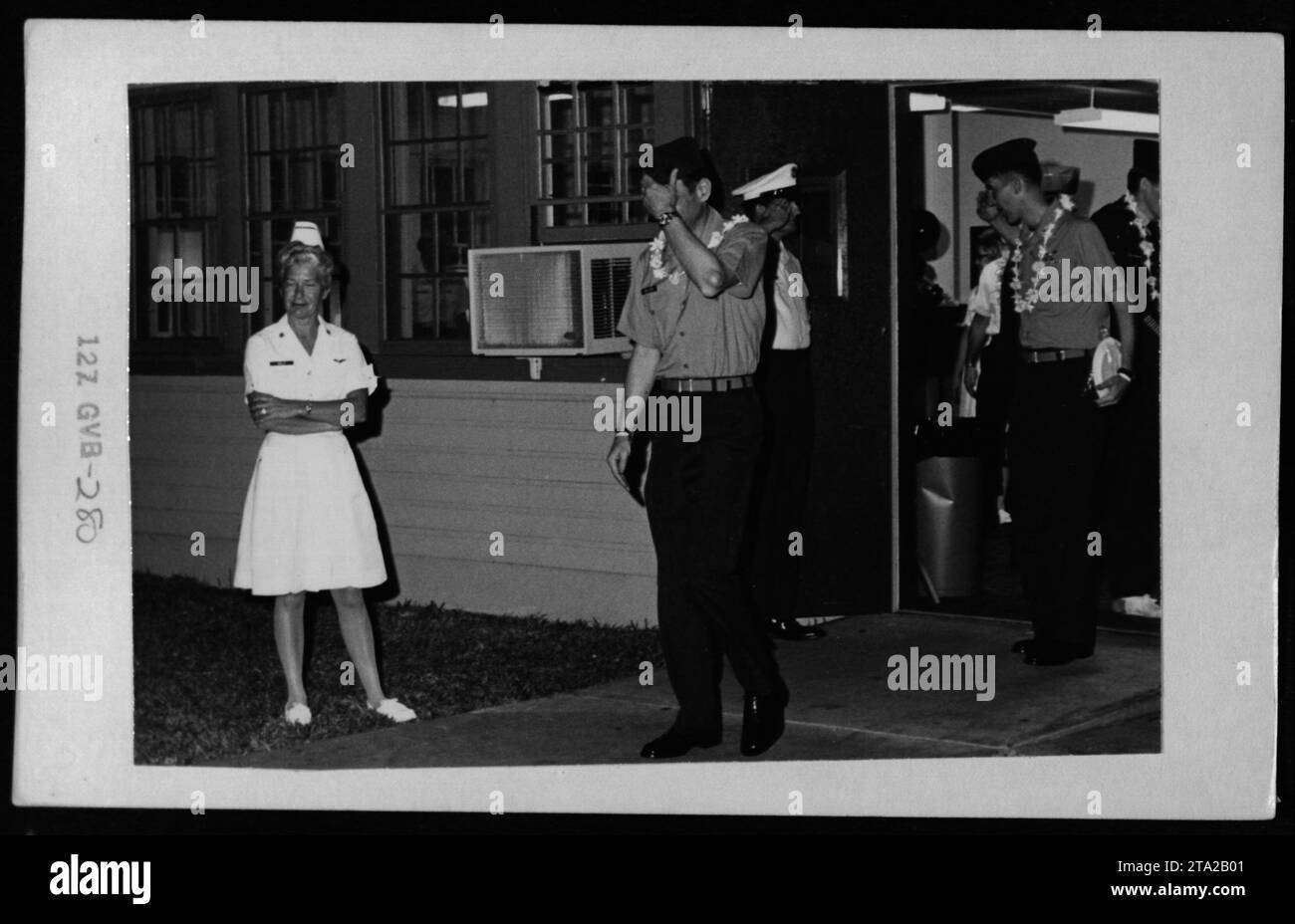 Le 16 février 1973, les prisonniers de guerre des Marines américains sont rapatriés aux États-Unis lors de l'opération Homecoming. La photographie capture des Marines dans des hélicoptères de retour de captivité, mettant en évidence la libération, les retrouvailles avec leur famille et la fin de leur emprisonnement en temps de guerre. Banque D'Images