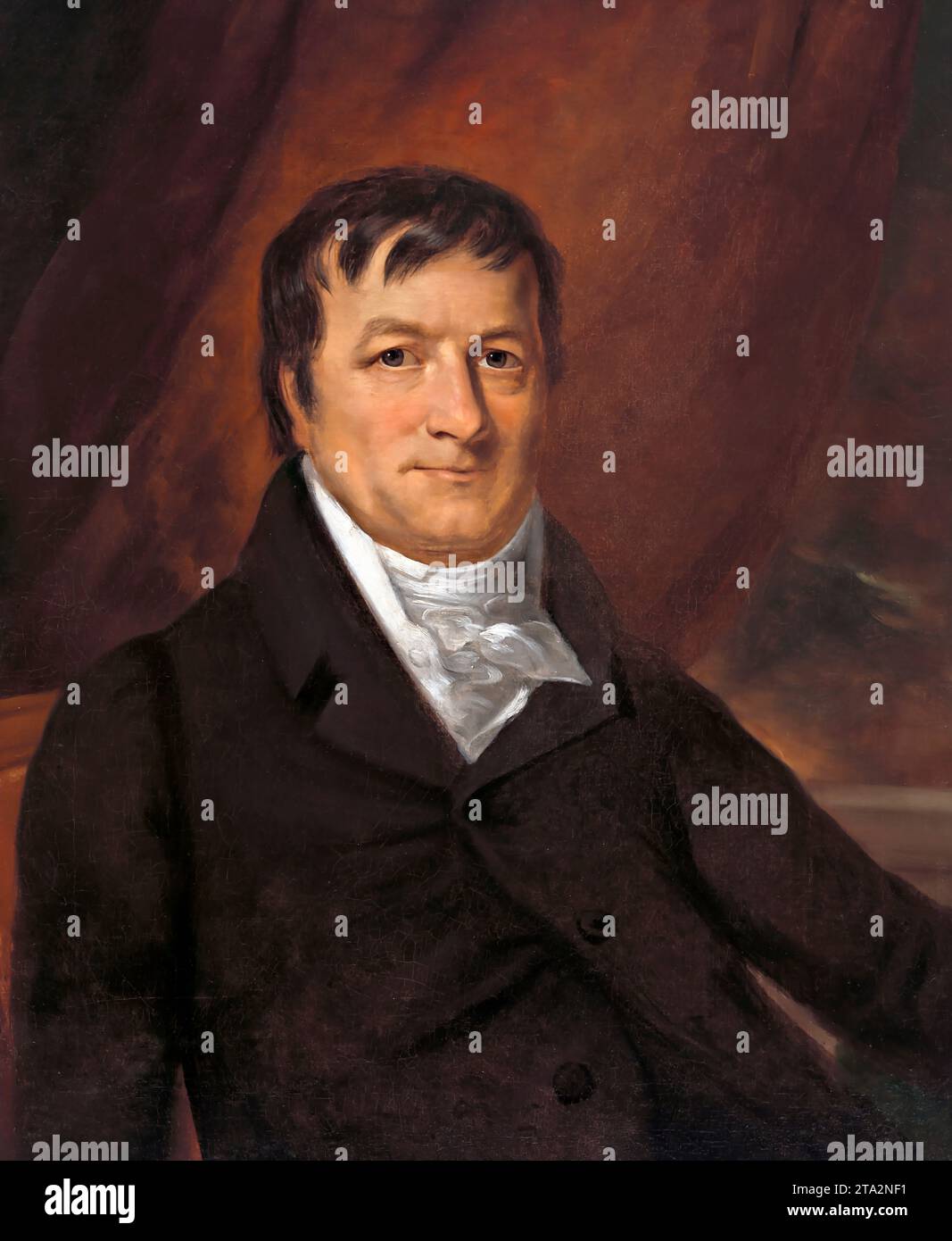 John Jacob Astor (1763-1848), l'homme allemand, qui fut le premier multi-millionnaire en Amérique. Portrait par John Wesley Jarvis, huile sur toile, c.1825. Banque D'Images