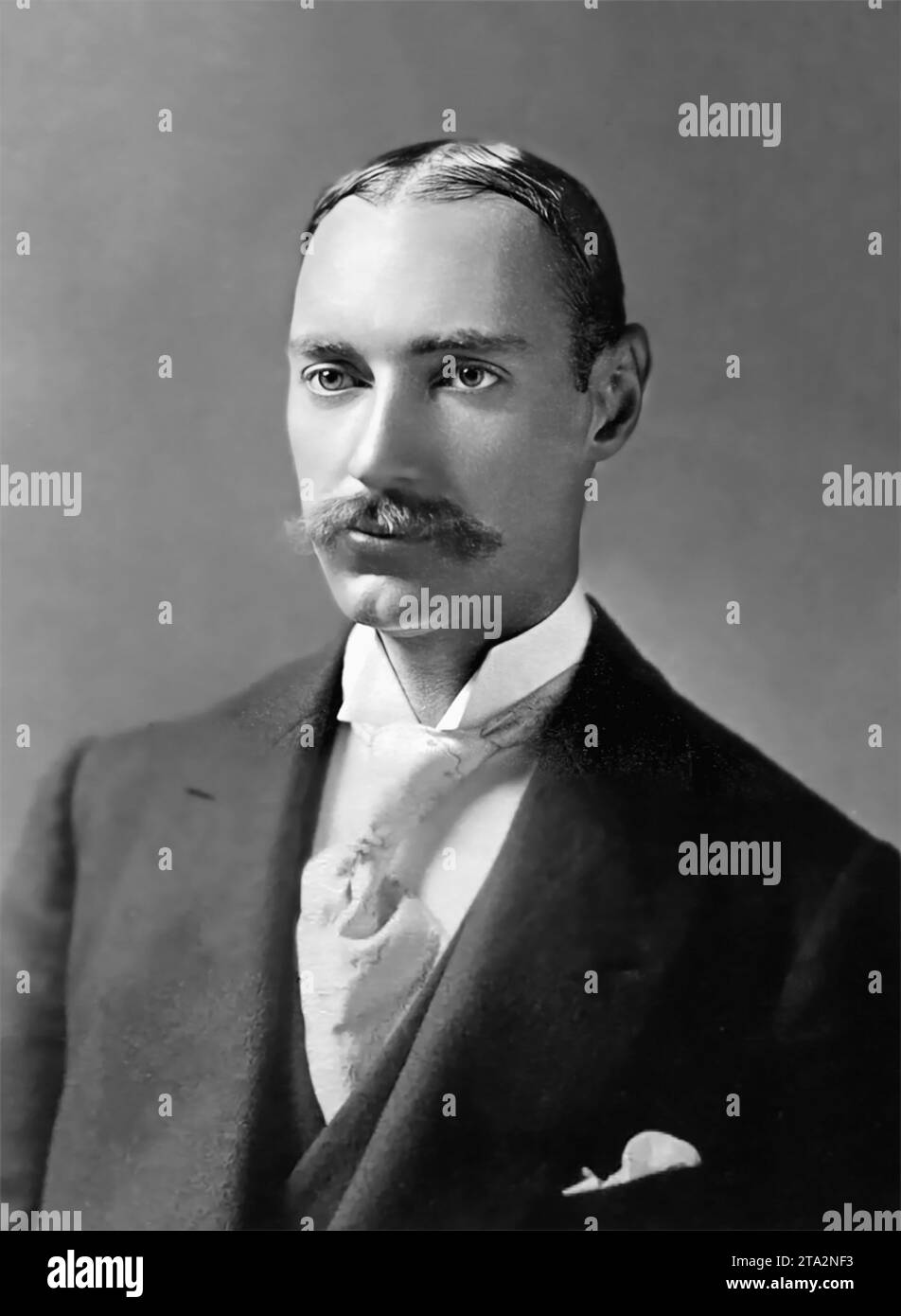 John Jacob Astor IV (1864-1912), le magnat américain des affaires, mort dans le naufrage du Titanic. Portrait c. 1895 Banque D'Images