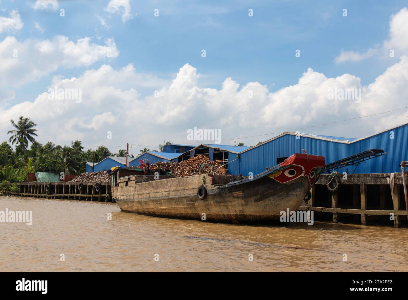 Fleuve Delta du Mékong, Vietnam Banque D'Images