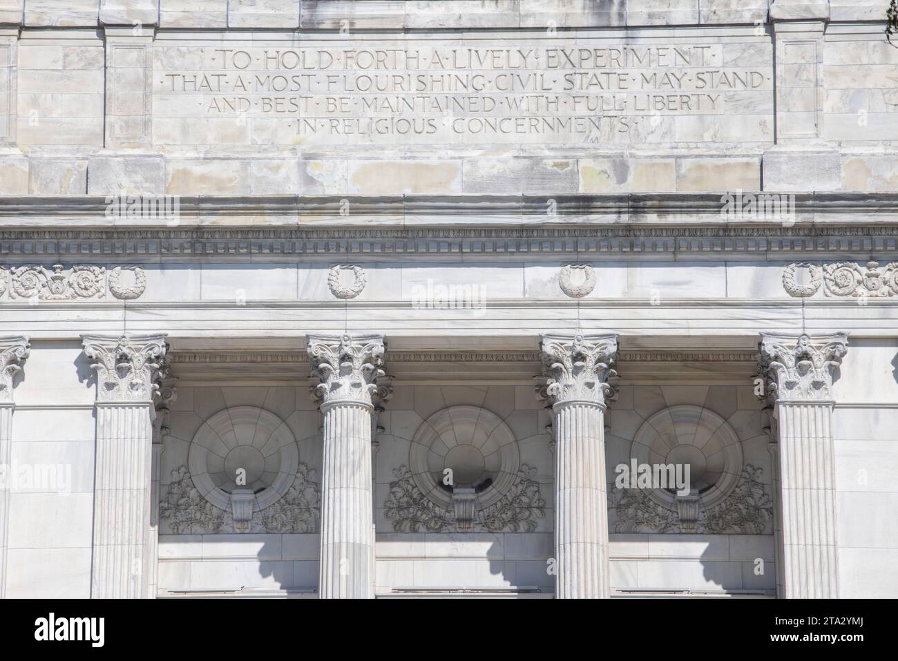 Le Rhode Island State House, le capitole de l'État de Rhode Island, est situé dans le centre-ville de Providence. Banque D'Images