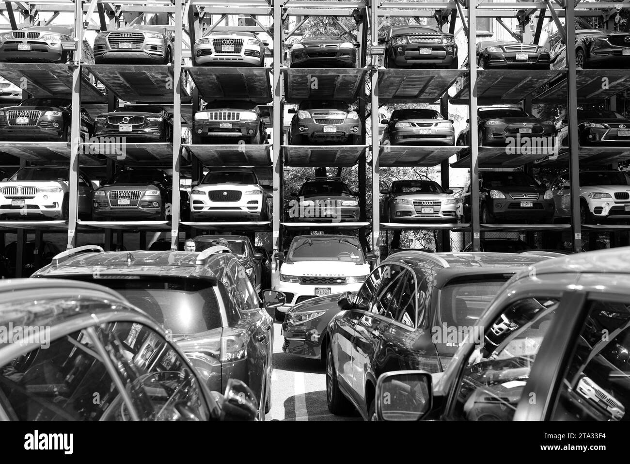 New York, USA - 24 mai 2018 : parking public Edison ParkFast à New York Banque D'Images