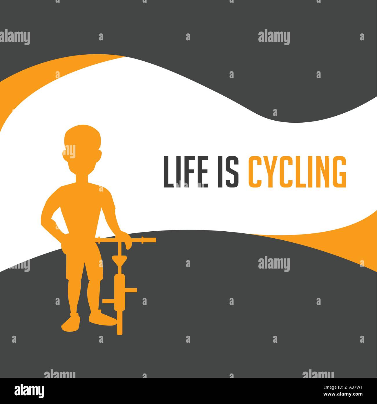 Silhouette d'une personne conduisant un vélo Vector concept Vector Illustration de Vecteur