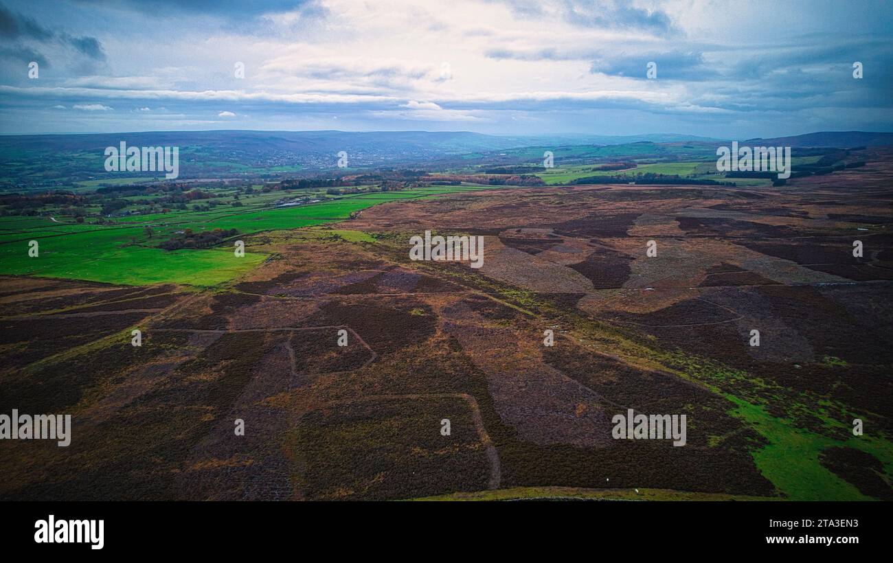 Photo aérienne de la nature dans le Yorkshire Banque D'Images