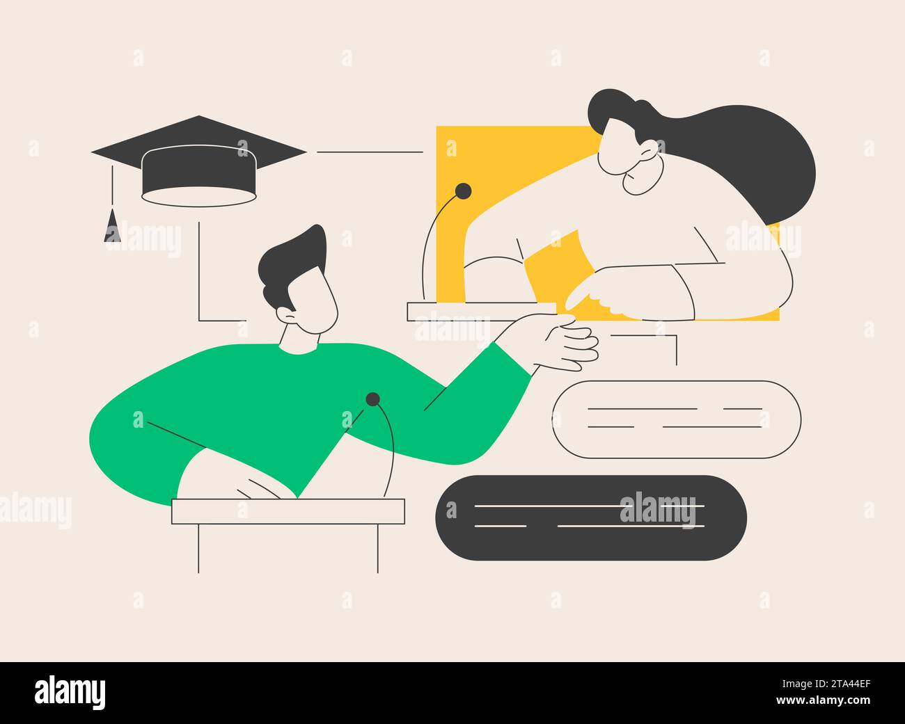 Illustration vectorielle de concept abstrait de club de débat. Illustration de Vecteur