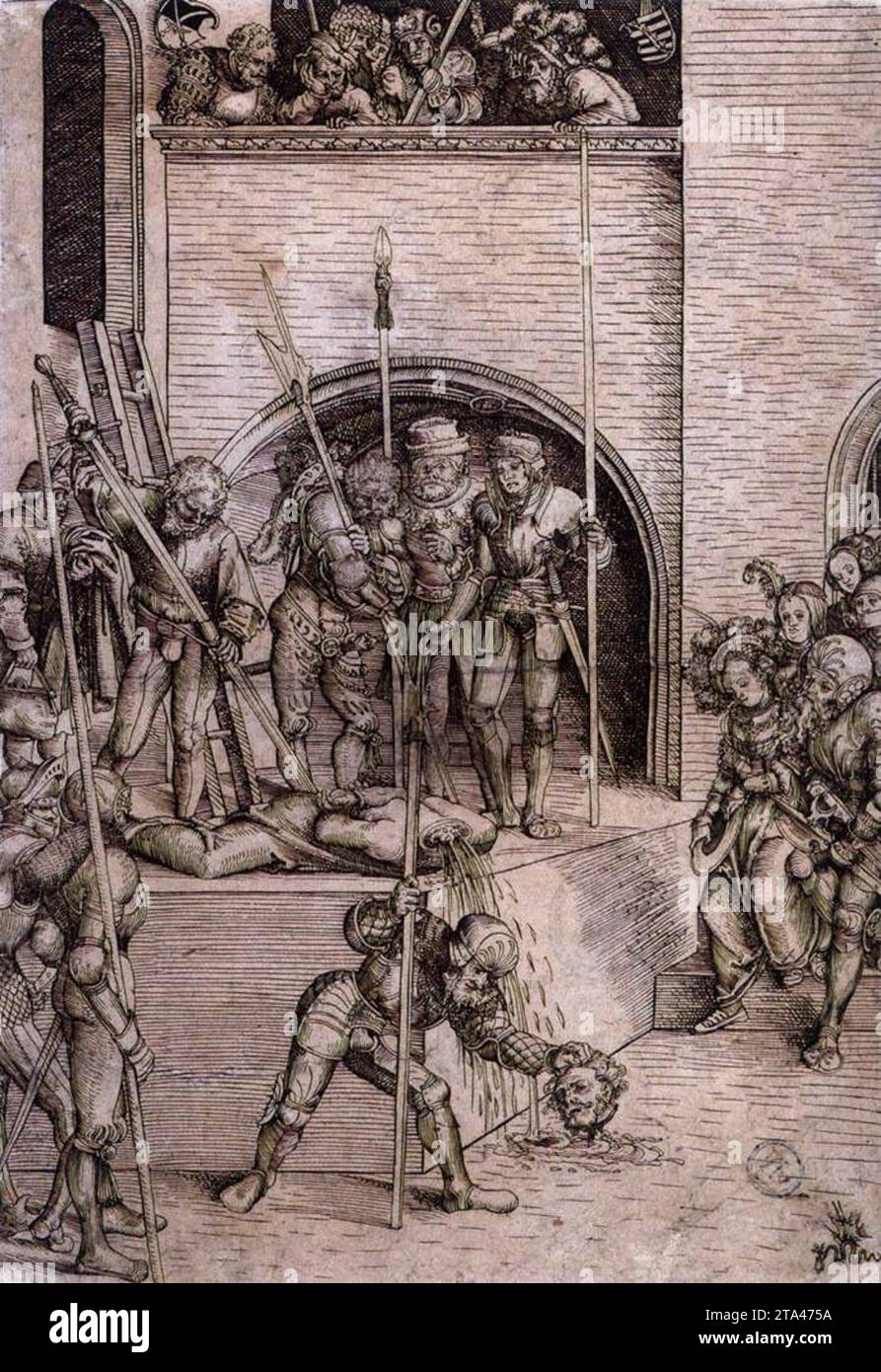 Décapitation de Jean-Baptiste vers 1513 par Lucas l'ancien Cranach Banque D'Images