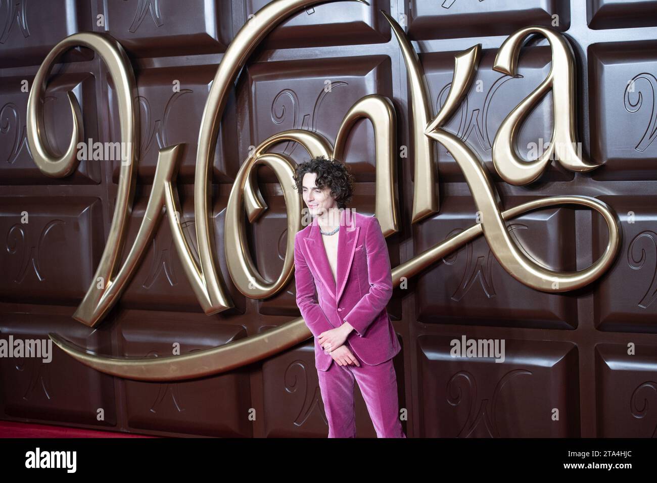 Londres, Royaume-Uni. 28 novembre 2023. Photo : Timothee Chalamet assiste à la première mondiale de 'Wonka' au Royal Festival Hall, Southbank. Crédit : Justin ng/Alamy Live News Banque D'Images