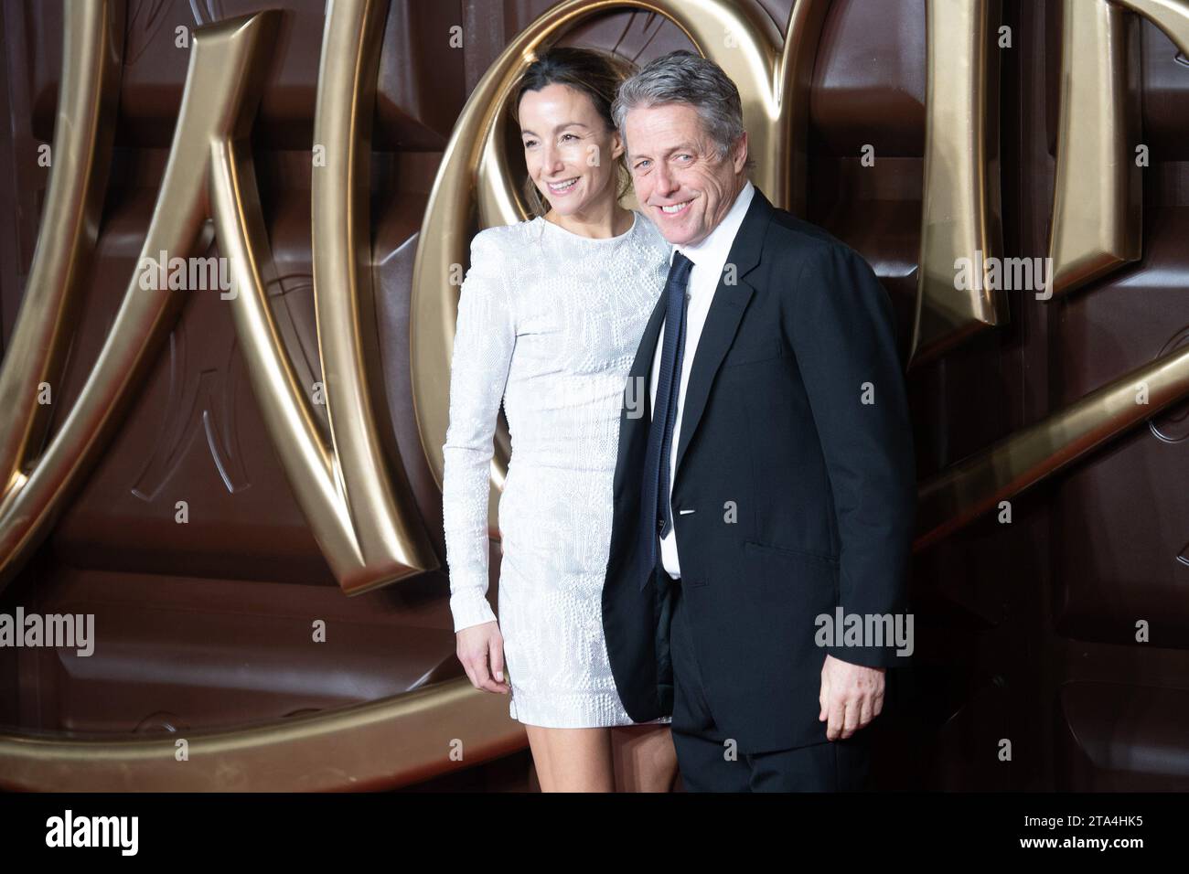 Londres, Royaume-Uni. 28 novembre 2023. Photo : (G-D) - Hugh Grant, Anna Elisabet Eberstein assistent à la première mondiale de 'Wonka' au Royal Festival Hall, Southbank. Crédit : Justin ng/Alamy Live News Banque D'Images