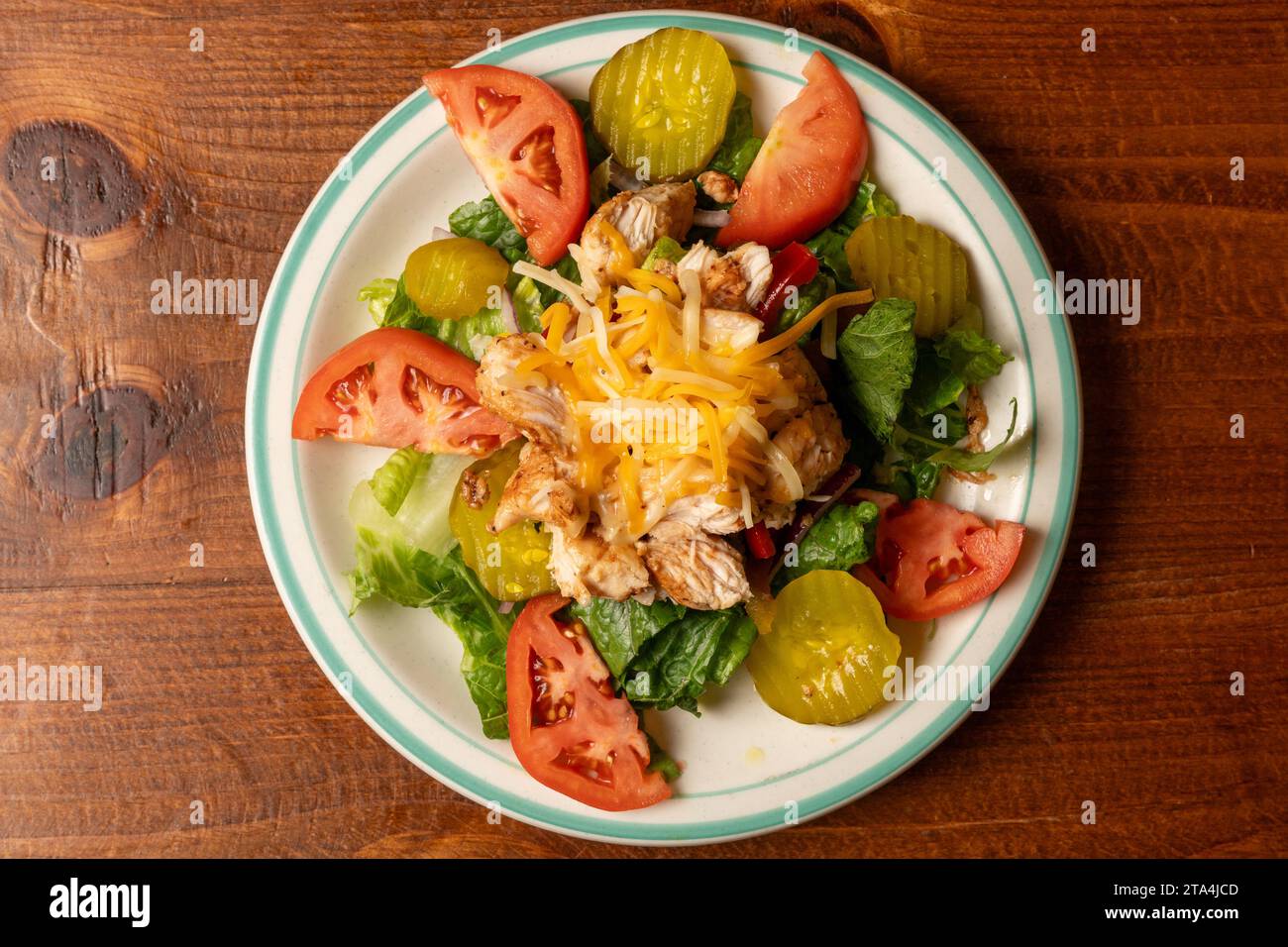 Salade de poulet grillé Banque D'Images