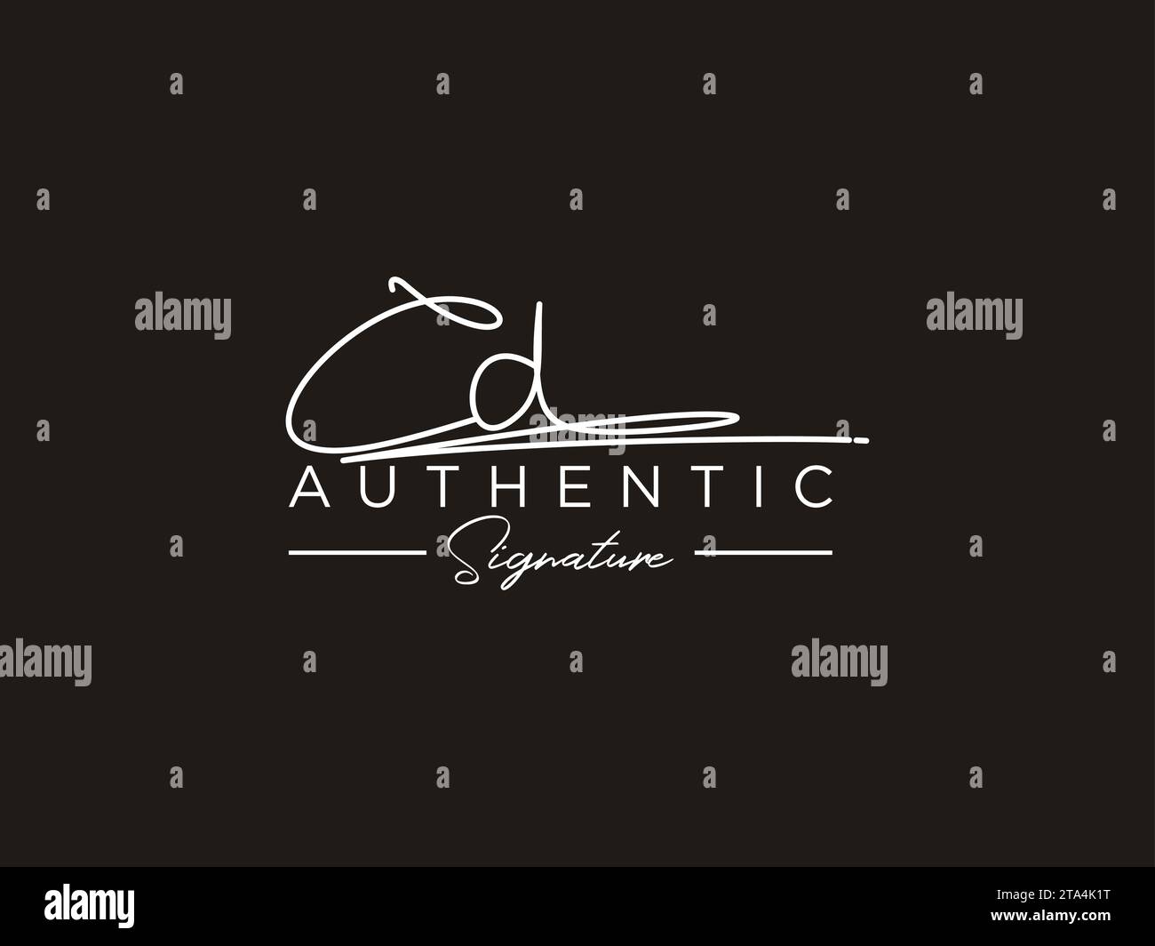 CD Signature logo Template Vector. Illustration de Vecteur