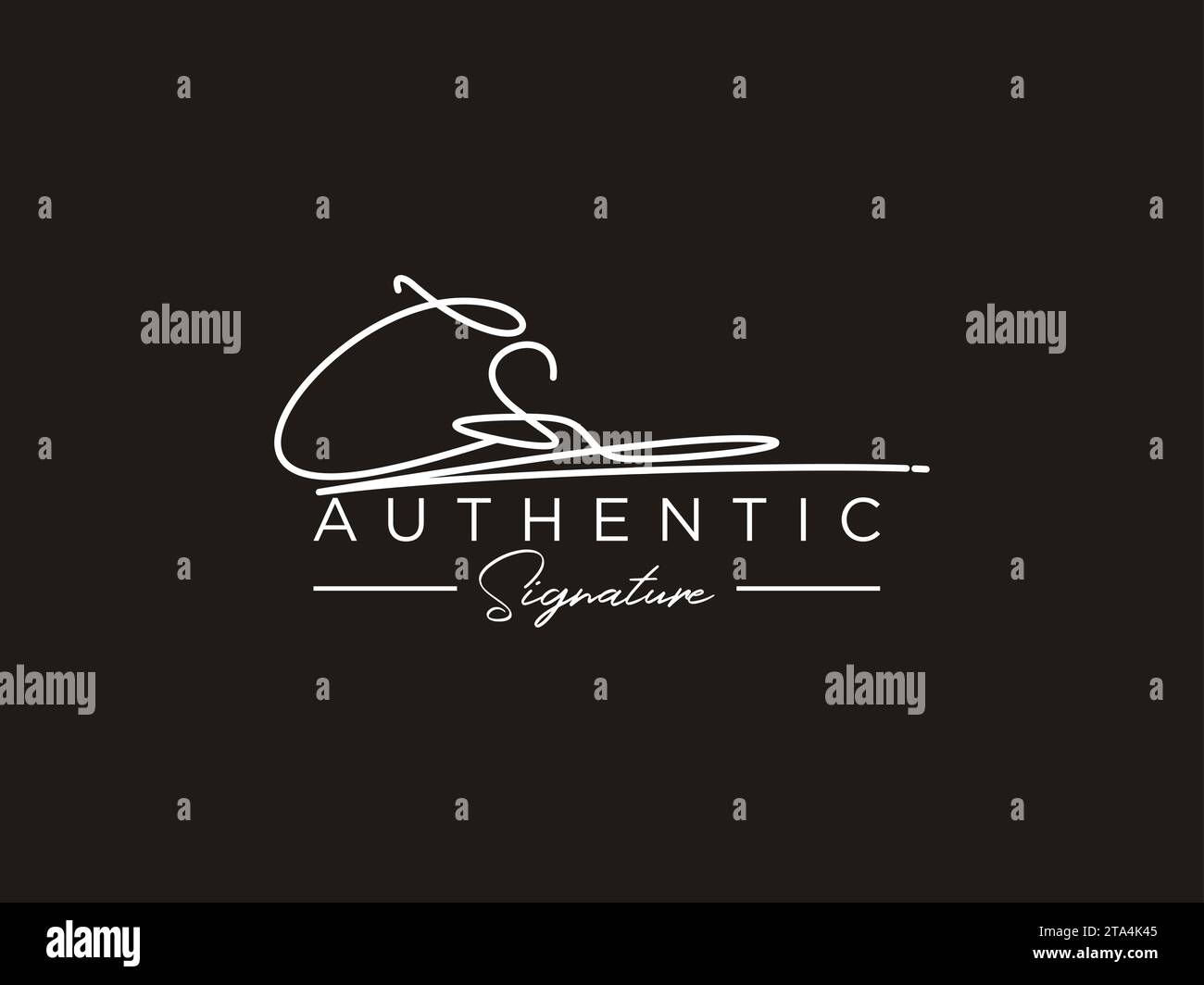 VECTEUR de modèle de logo DE signature CS. Illustration de Vecteur
