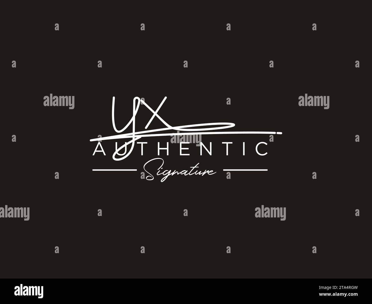YX Signature logo Template Vector. Illustration de Vecteur