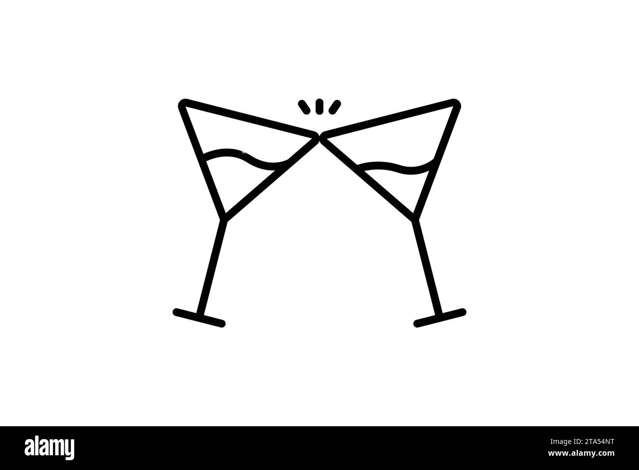 icône cocktail. icône associée à la partie. style d'icône de ligne. conception vectorielle simple modifiable Illustration de Vecteur