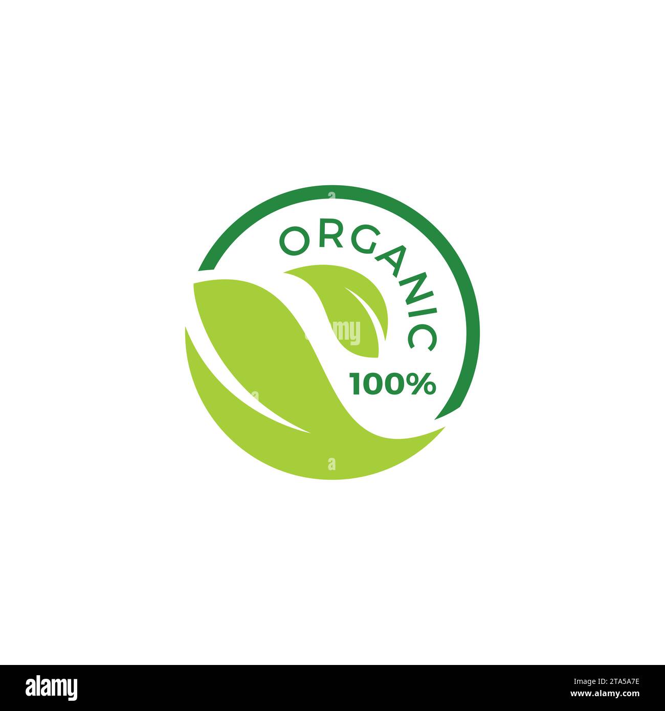 100 icône organique. Logo du produit nature. Alimentation biologique Illustration de Vecteur