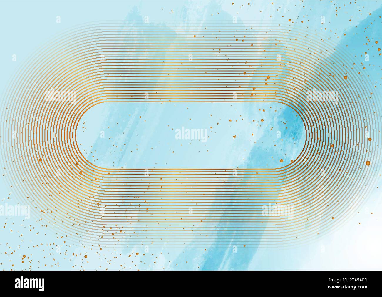 Fond grunge doré de luxe géométrique abstrait. Dessin de tache d'aquarelle art déco vecteur Illustration de Vecteur