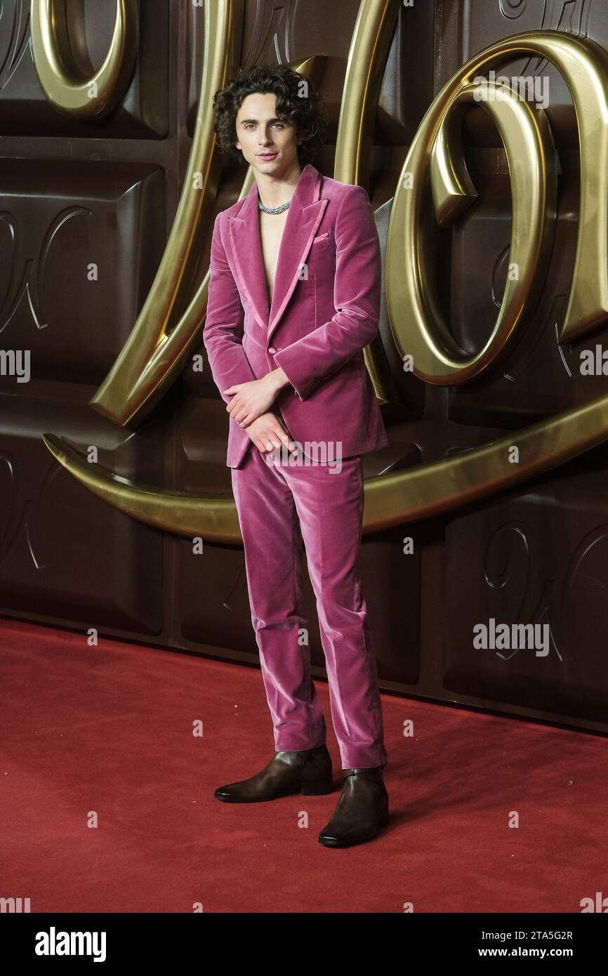 Londres, Royaume-Uni. Photographié lors de la première mondiale de Wonka au Royal Festival Hall le 28 novembre 2023 . Photo de Julie Edwards. Crédit : JEP Celebrity photos/Alamy Live News Banque D'Images