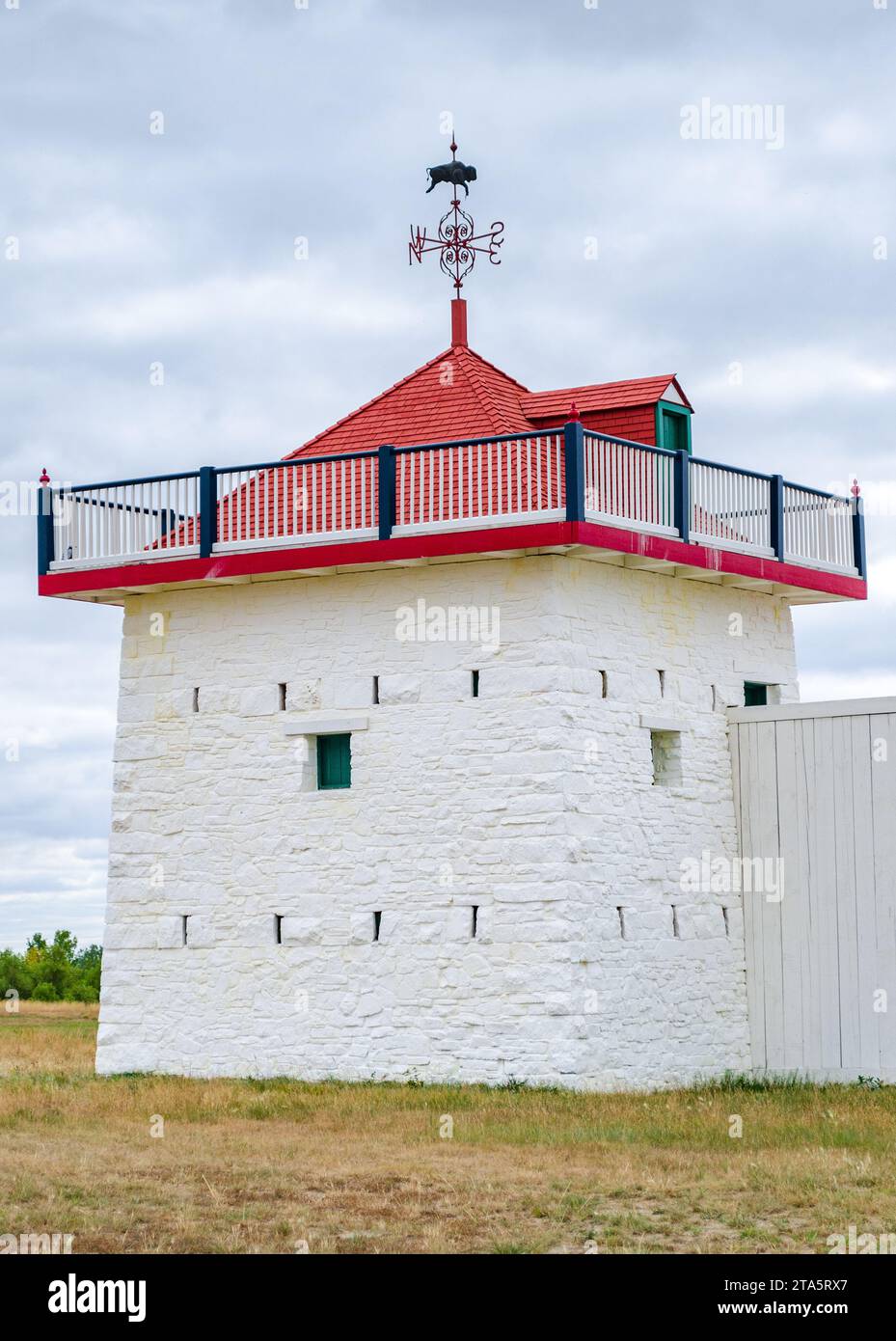 Site historique national du fort Union Trading Post, reconstruction partielle du célèbre poste de traite des fourrures sur la rivière Upper Missouri Banque D'Images