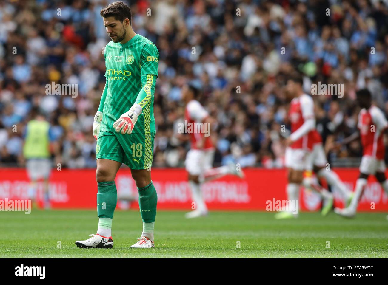 Stefan Ortega de Manchester City- Arsenal v Manchester City, FA Community Shield, Wembley Stadium, Londres, Royaume-Uni - 6 août 2023 usage éditorial uniquement - des restrictions DataCo s'appliquent Banque D'Images