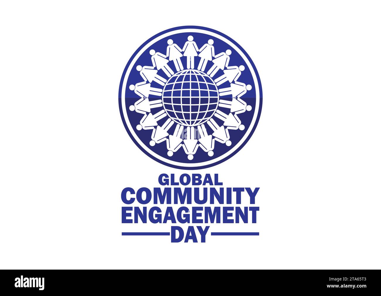 Journée mondiale de l'engagement communautaire. Illustration vectorielle. Fond moderne pour affiche, bannière, carte de voeux. Illustration de Vecteur
