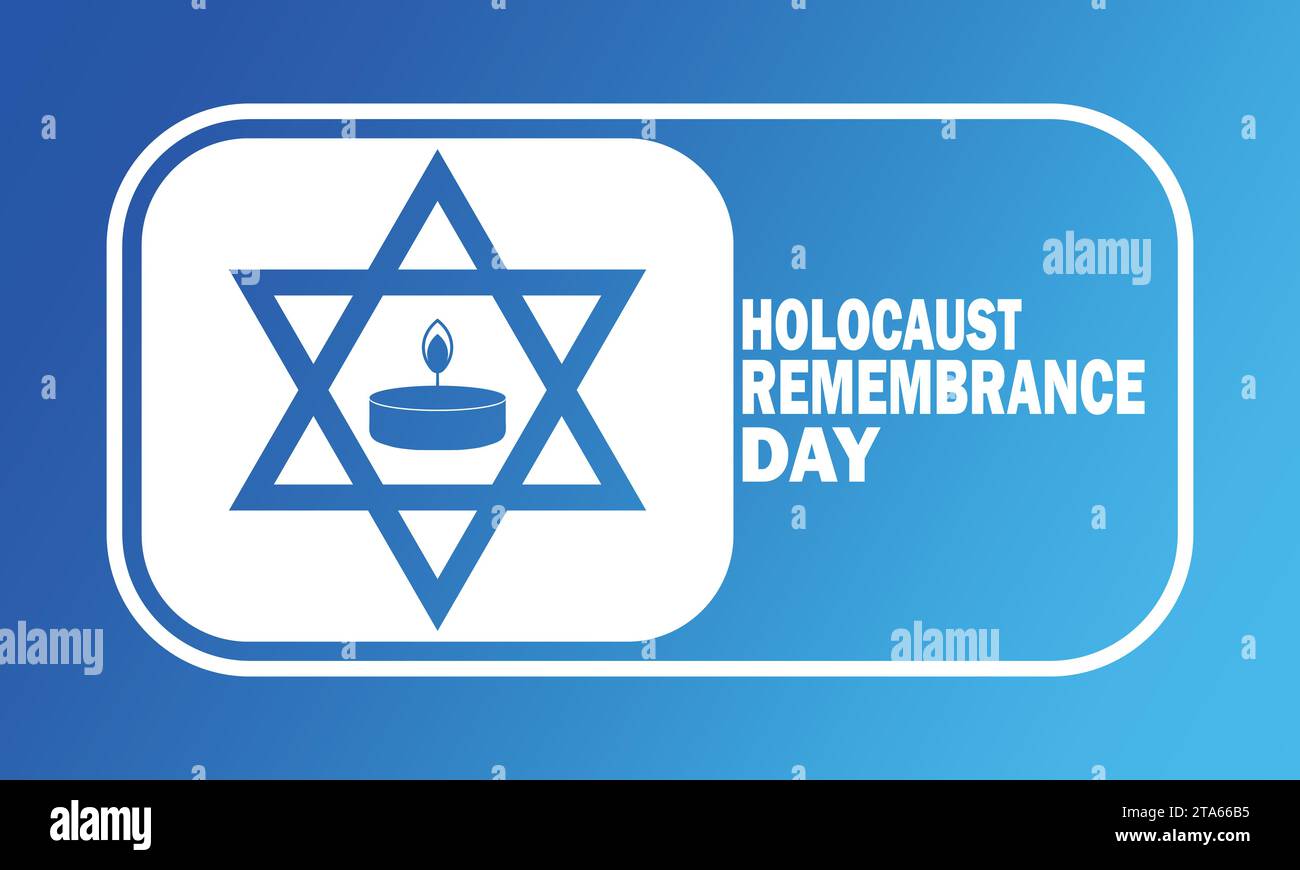Jour du souvenir de l'Holocauste .Illustration vectorielle. Fond moderne pour affiche, bannière, carte de voeux. Illustration de Vecteur