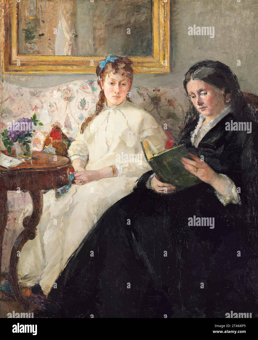 Portrait de la mère et de la sœur de l’artiste, 1869–1870 – Berthe Morisot Illustration de Vecteur