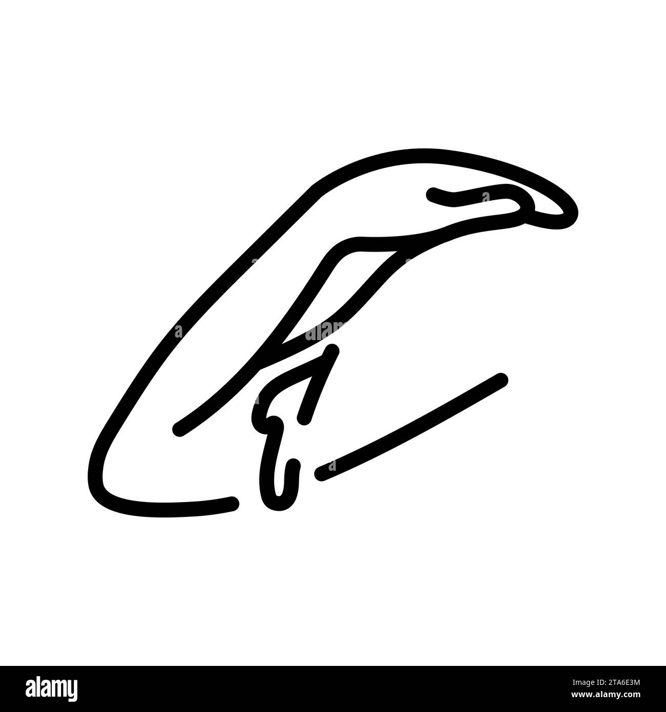 Saignement à partir de l'icône de ligne noire de la main. Blessures. Pictogramme pour page web, application mobile, promo. Illustration de Vecteur