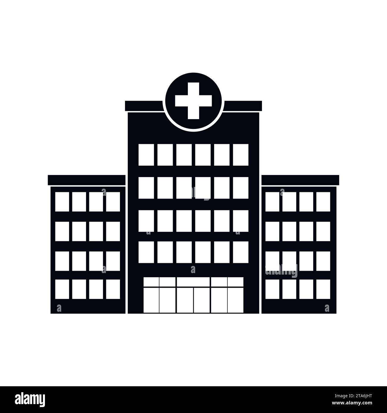 Icône de l'hôpital isolé sur fond blanc, illustration vectorielle Illustration de Vecteur