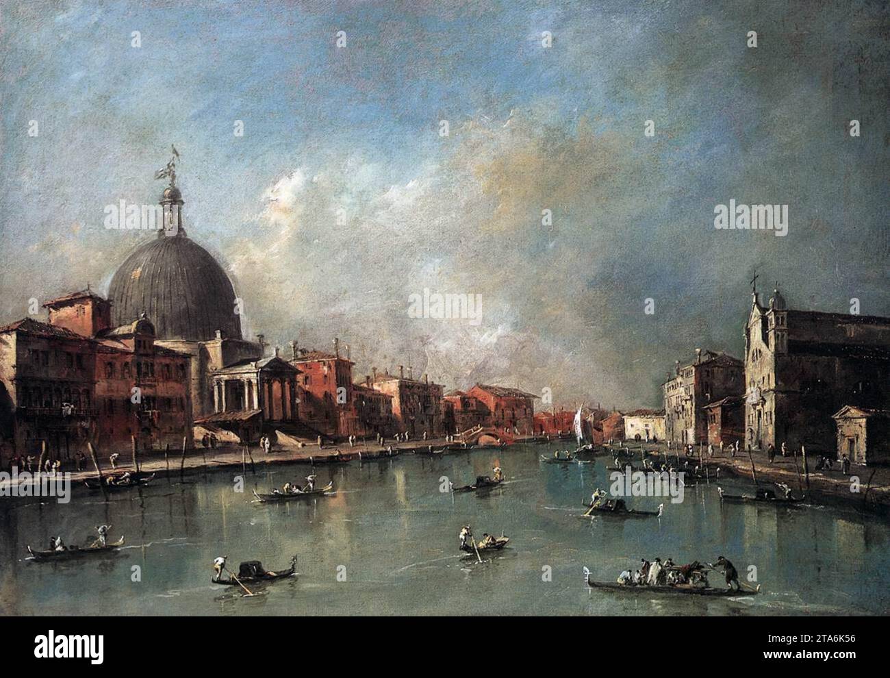 Le Canal Grande avec San Simeone Piccolo après 1780 par Francesco Guardi Banque D'Images