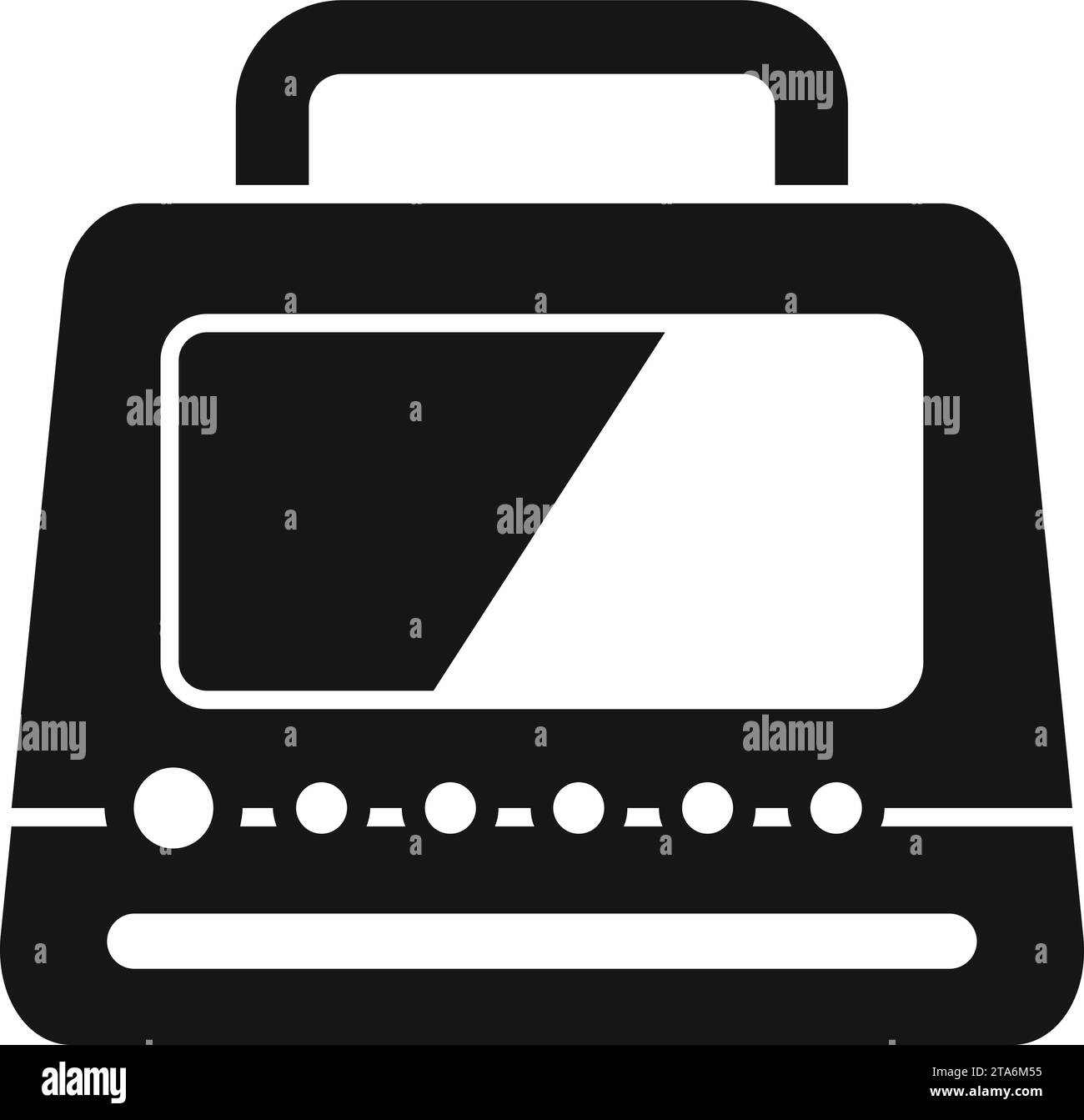 Vecteur simple d'icône de défibrillateur externe. Premier traitement. Durée de vie de l'appareil Illustration de Vecteur