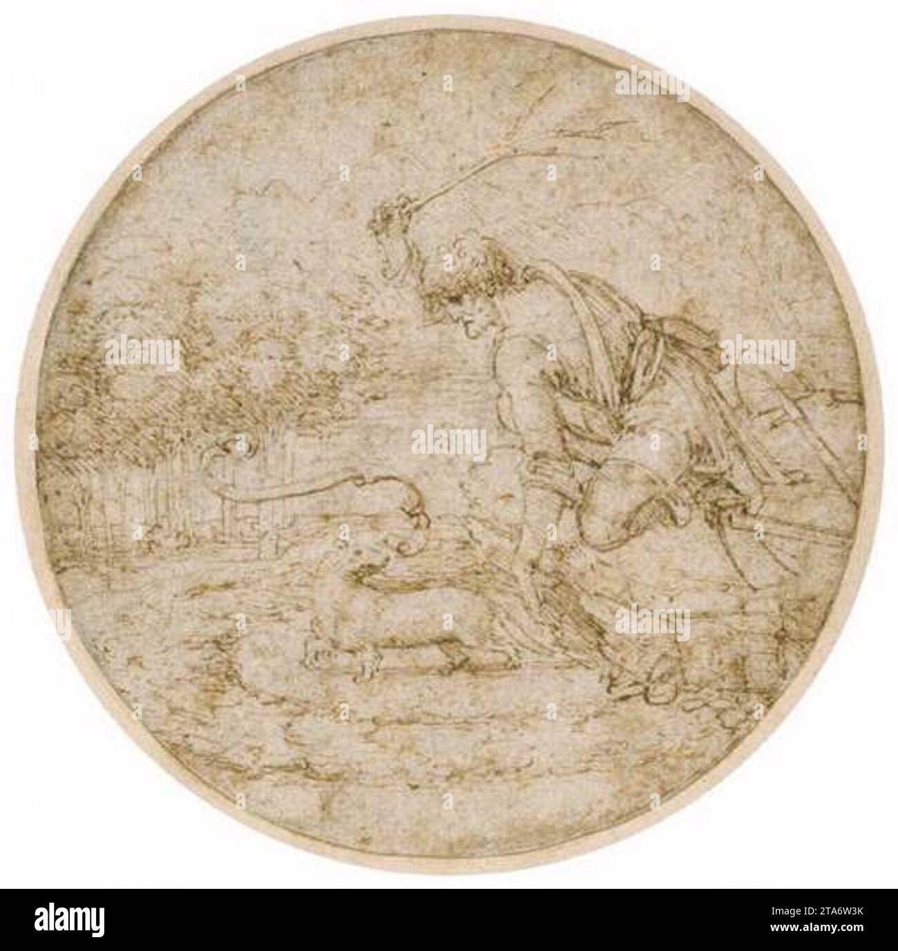 La chasse à l'Ermine vers 1494 par Léonard de Vinci Banque D'Images