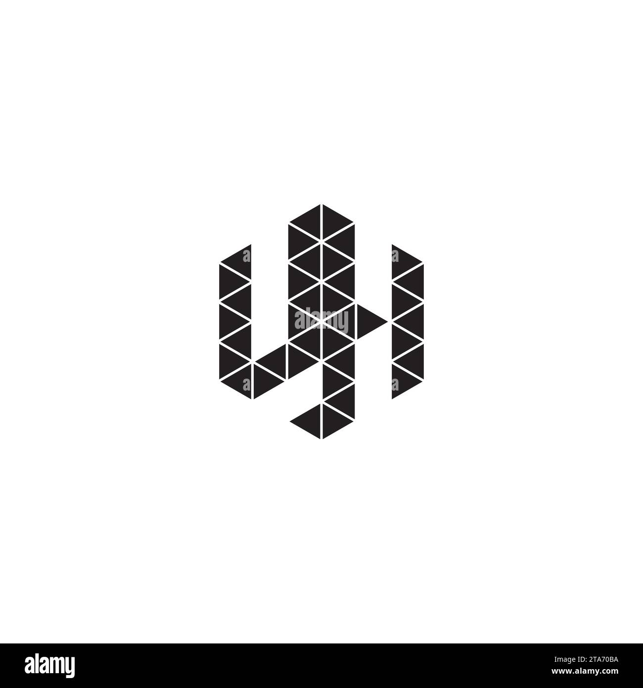 UH lettres initiales de logo dans la conception professionnelle de haute qualité qui imprimera bien sur tous les supports d'impression Illustration de Vecteur