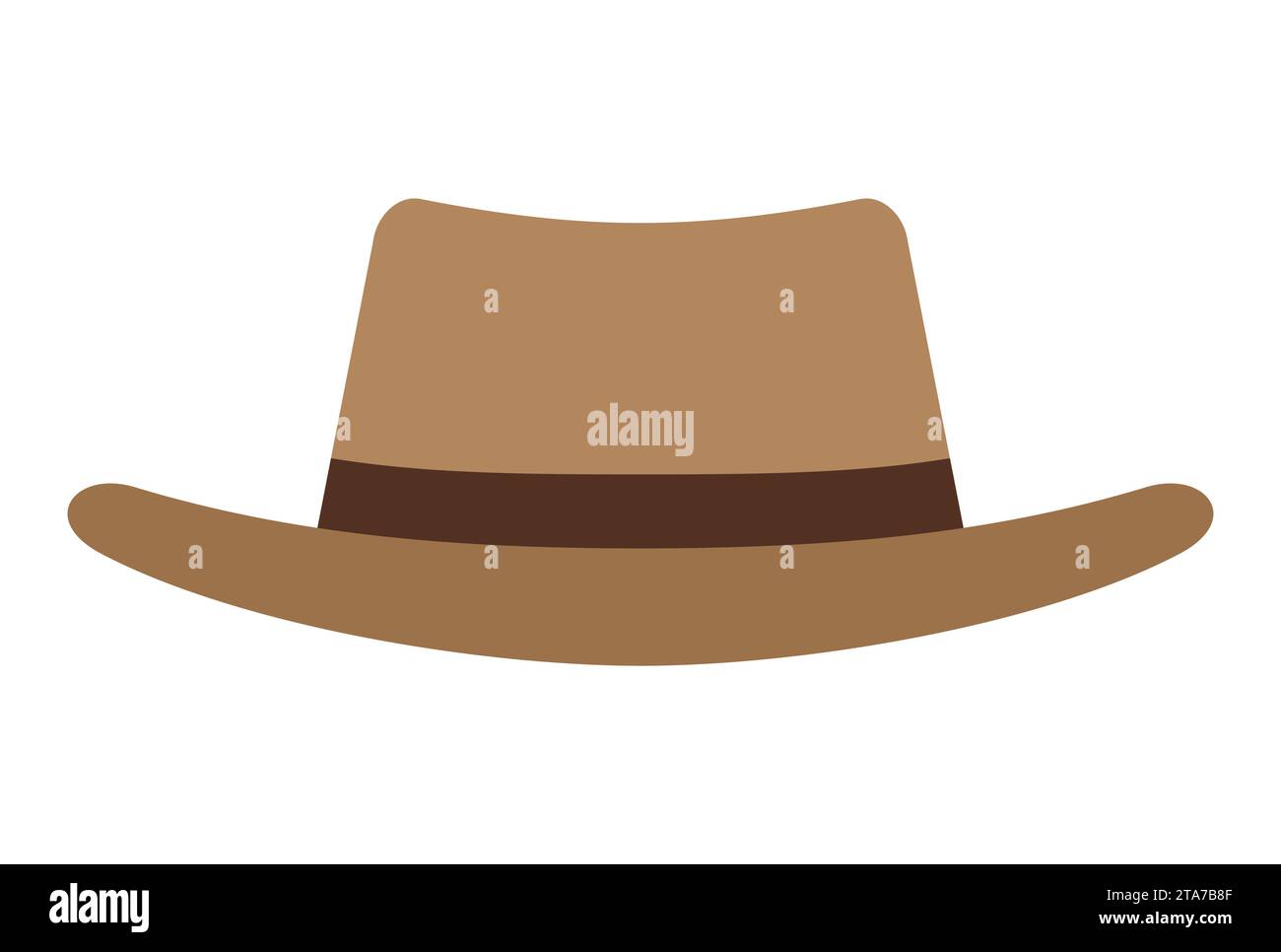 Icône de chapeau de cowboy dans le style plat isolé sur fond blanc. Illustration vectorielle. Illustration de Vecteur