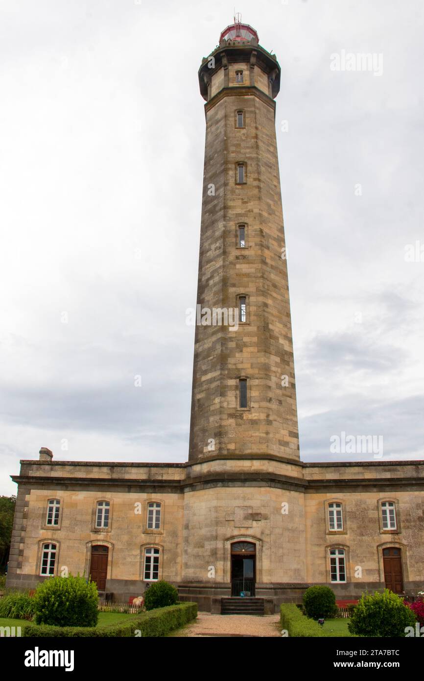 Phare des baleines de l'île de Ré construit entre 1849 et 1854 à la pointe de l'île. Banque D'Images