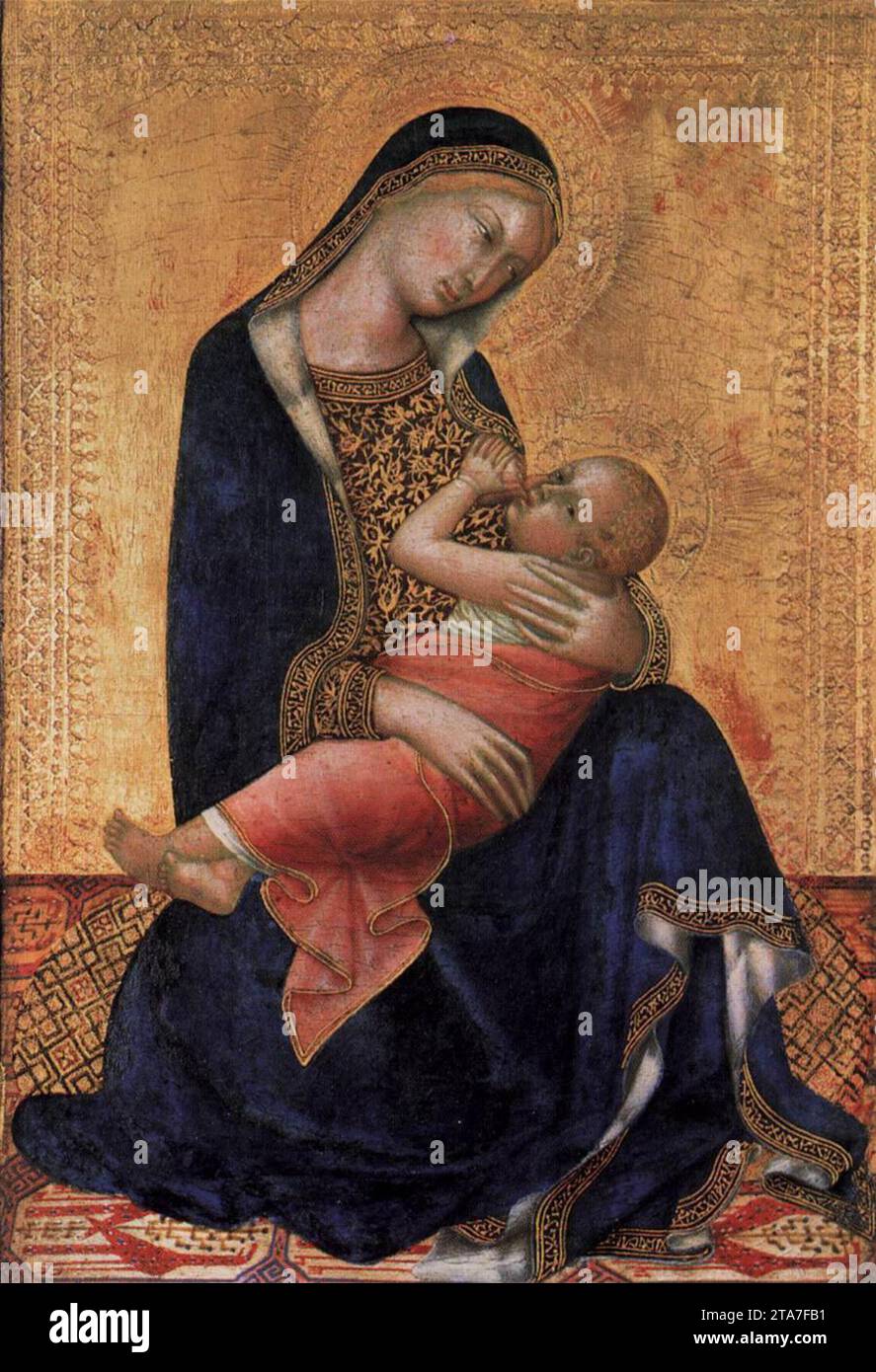 Madonna and Child 1340s par Lippo Memmi Banque D'Images