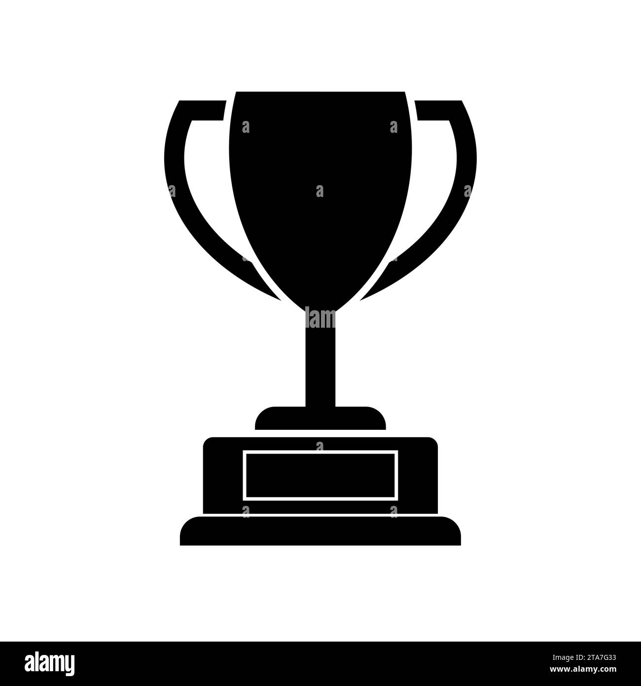 Icône de prix de la coupe des champions isolée sur fond blanc. Illustration vectorielle de trophée gagnant Illustration de Vecteur