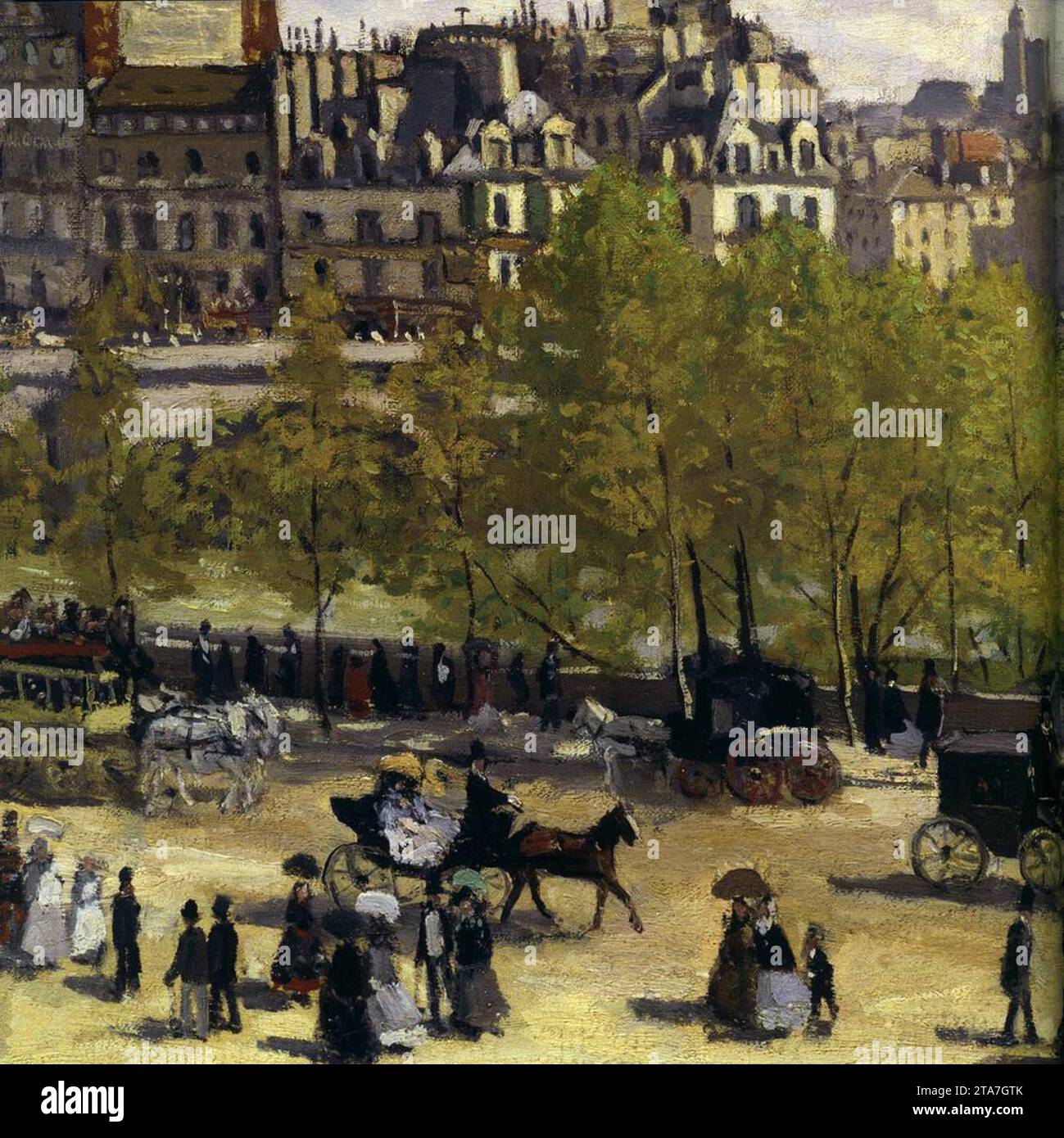 Quai du Louvre, Paris (détail) 1867 de Claude Monet Banque D'Images