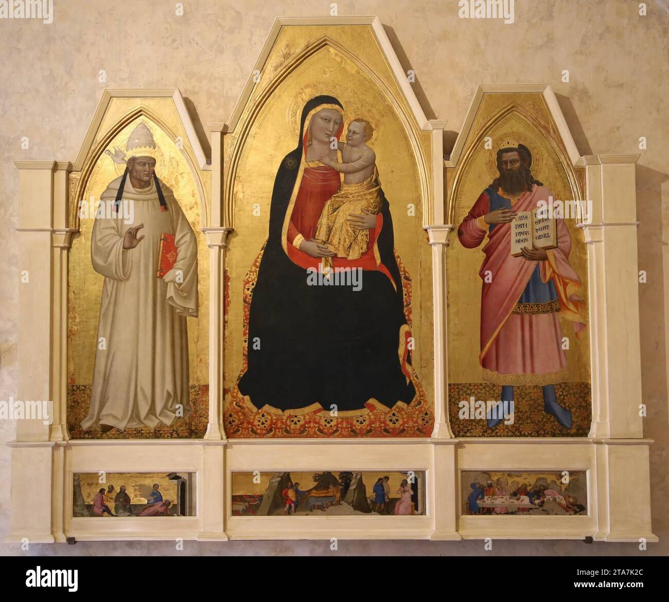 Triptyque 1365 de Nardo Di Cione Banque D'Images