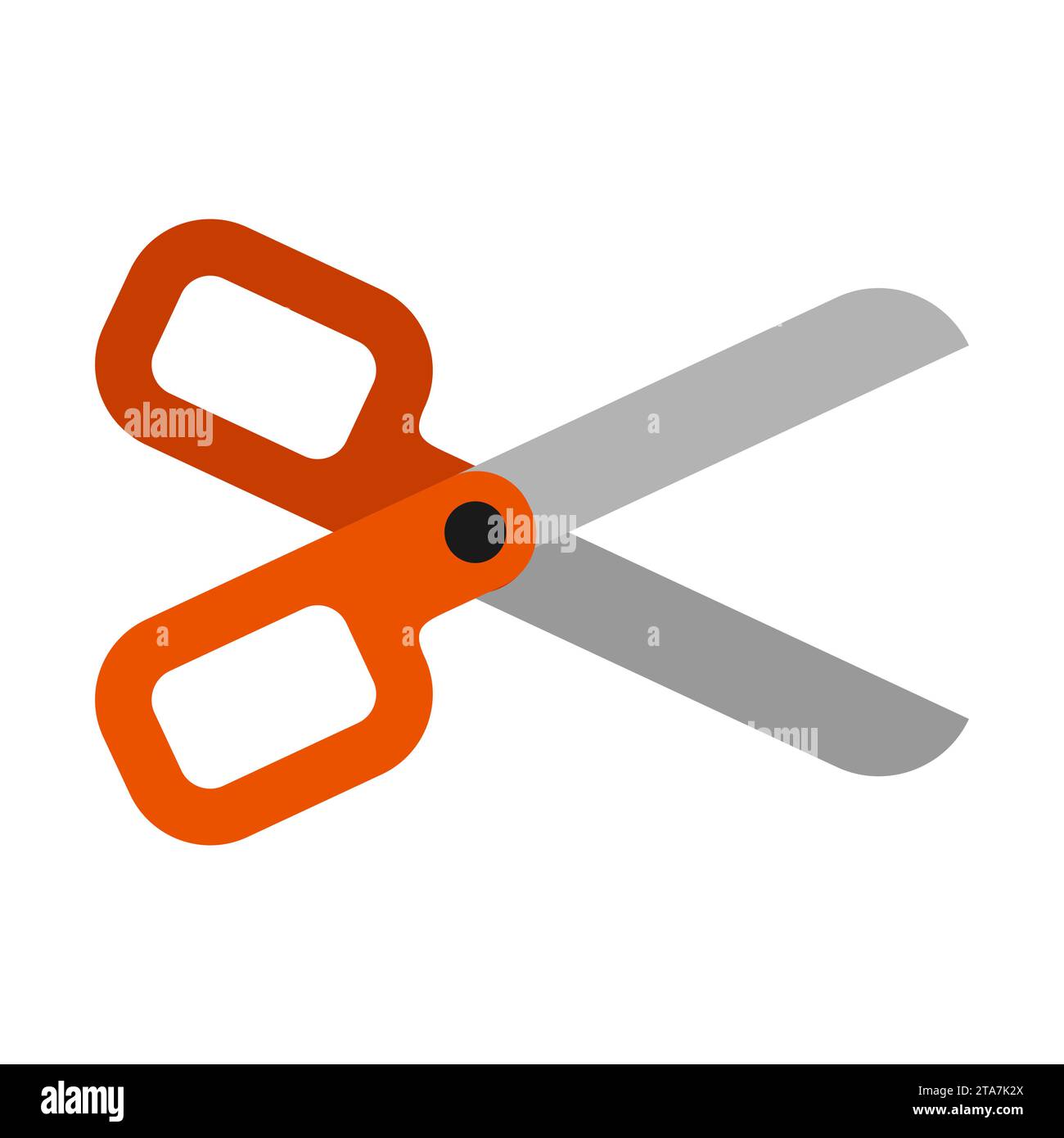 Icône de ciseaux dans le style plat isolé sur fond blanc. Illustration vectorielle Illustration de Vecteur