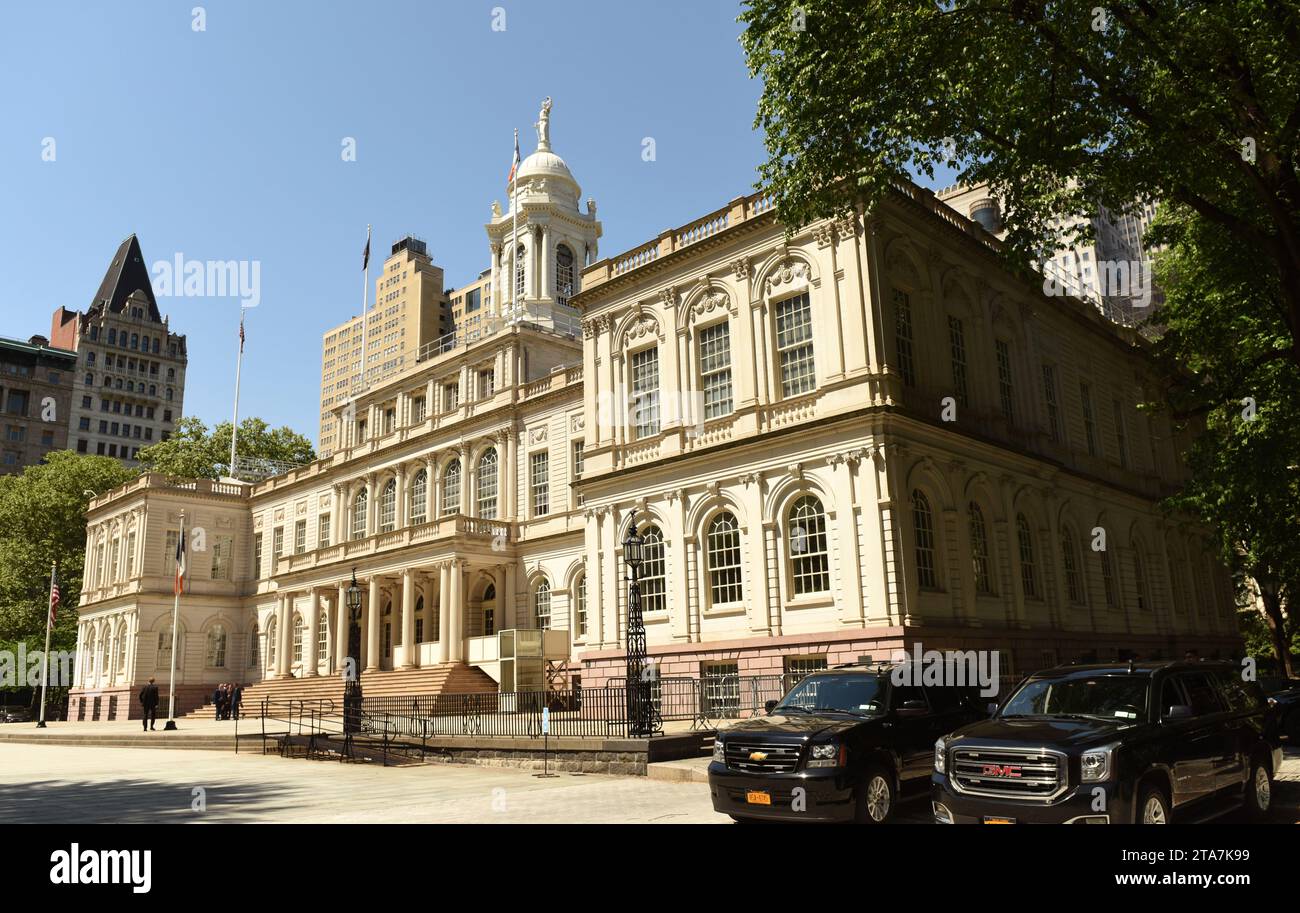 New York, États-Unis - 24 mai 2018 : Hôtel de ville de New York. Banque D'Images