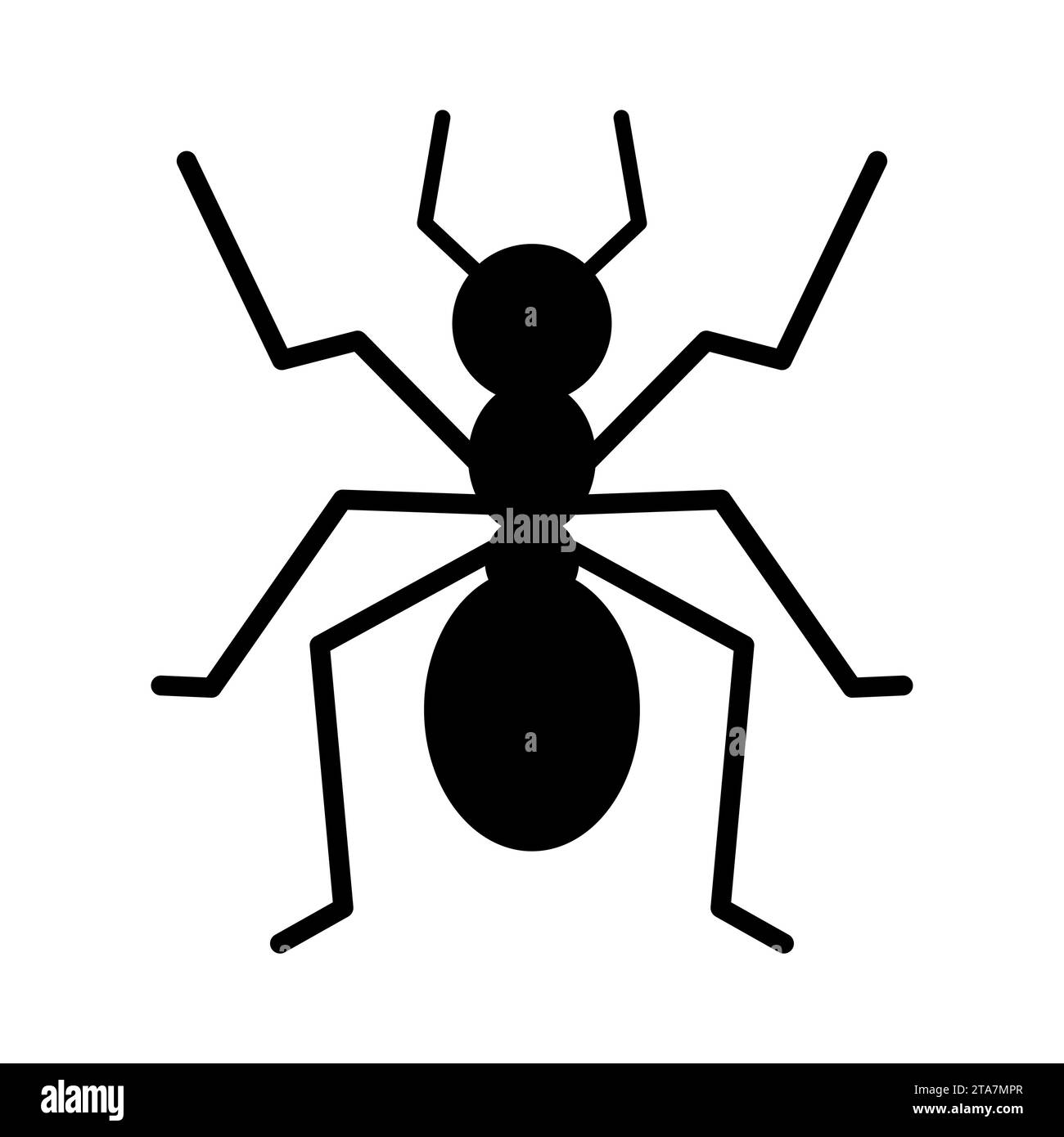 Icône ANT isolée sur fond blanc. Illustration vectorielle Illustration de Vecteur